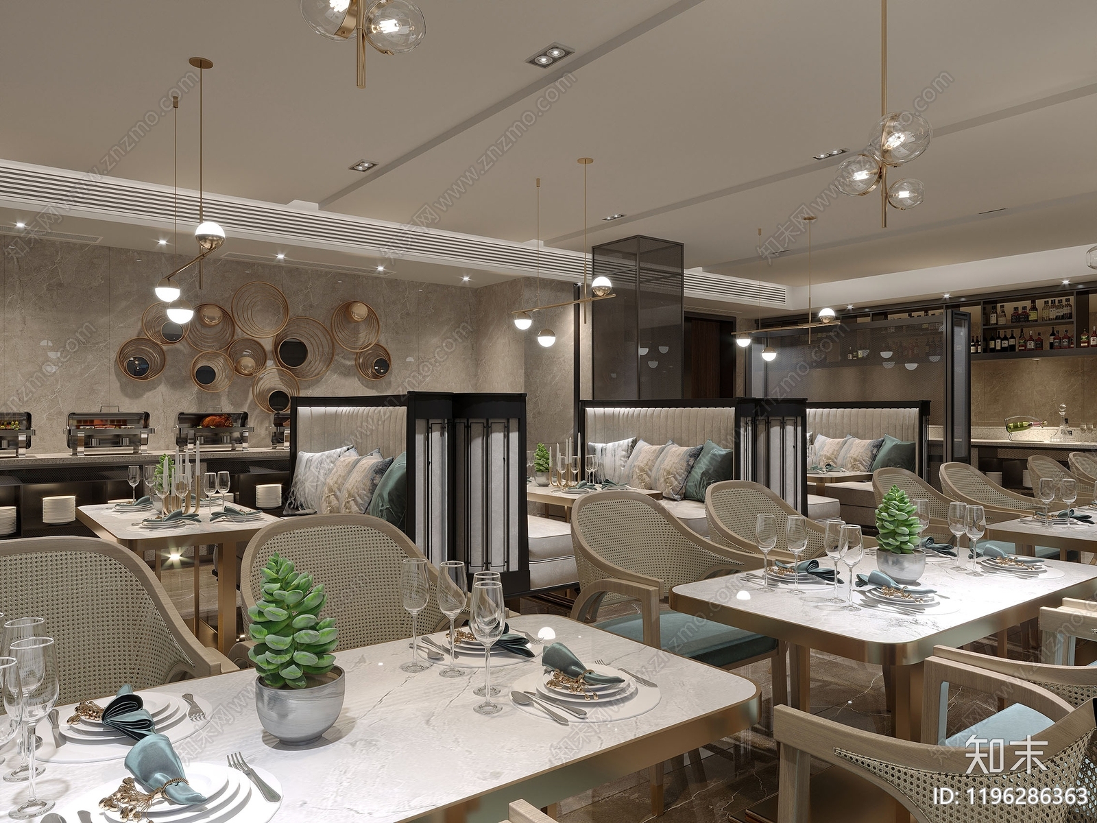 现代其他餐饮空间cad施工图下载【ID:1196286363】