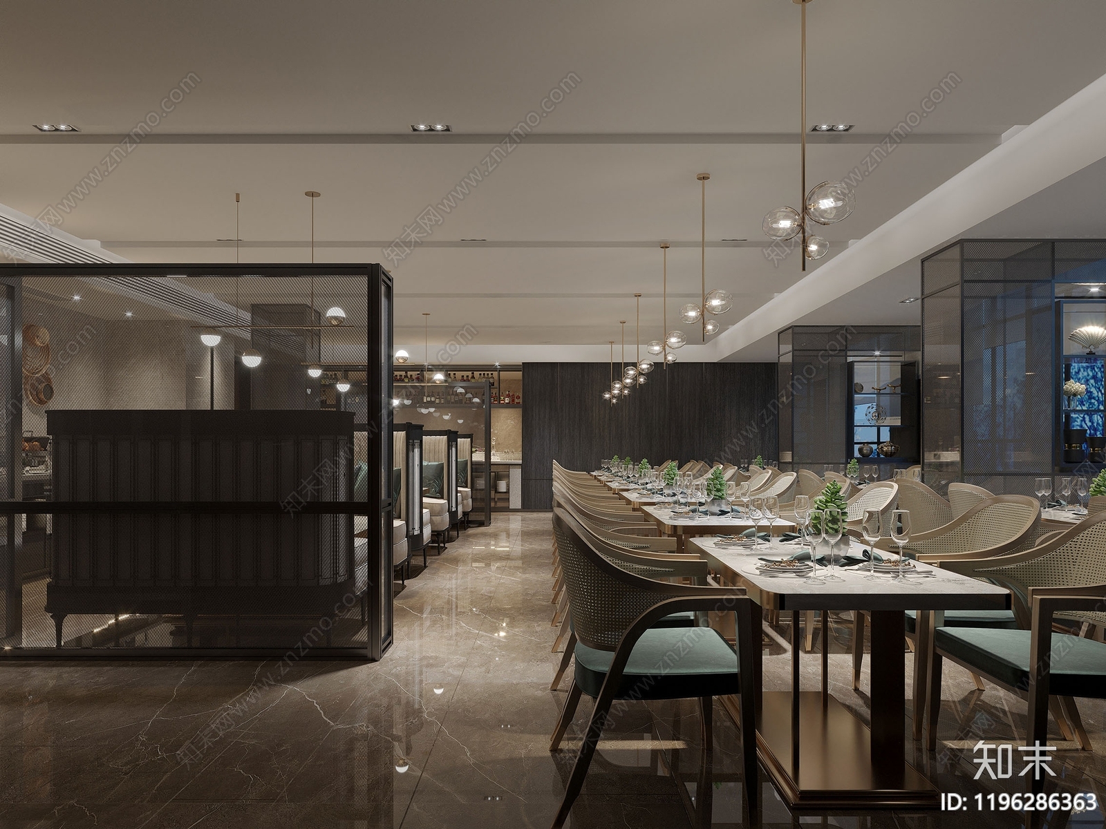 现代其他餐饮空间cad施工图下载【ID:1196286363】