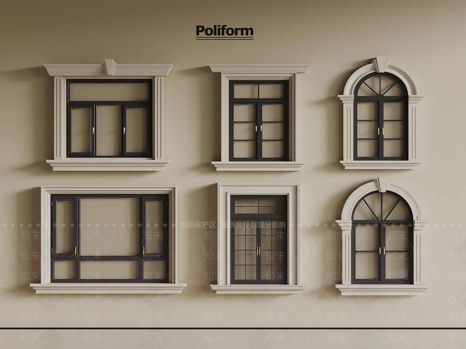 法式平开窗SU模型下载【ID:1196286473】