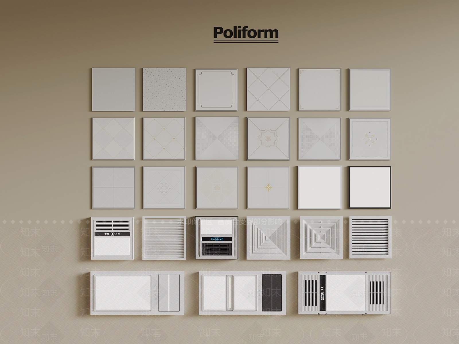 现代吊顶3D模型下载【ID:1196287966】