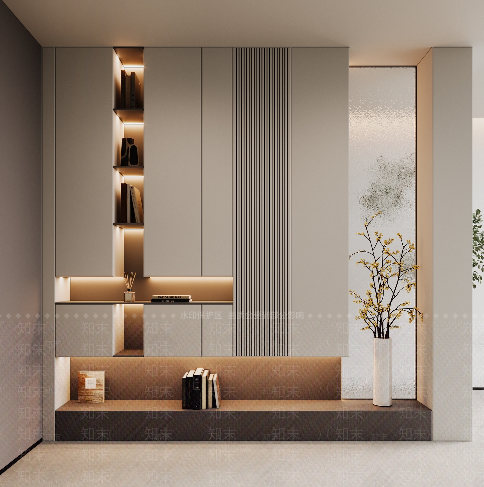 现代意式鞋柜3D模型下载【ID:1196293414】