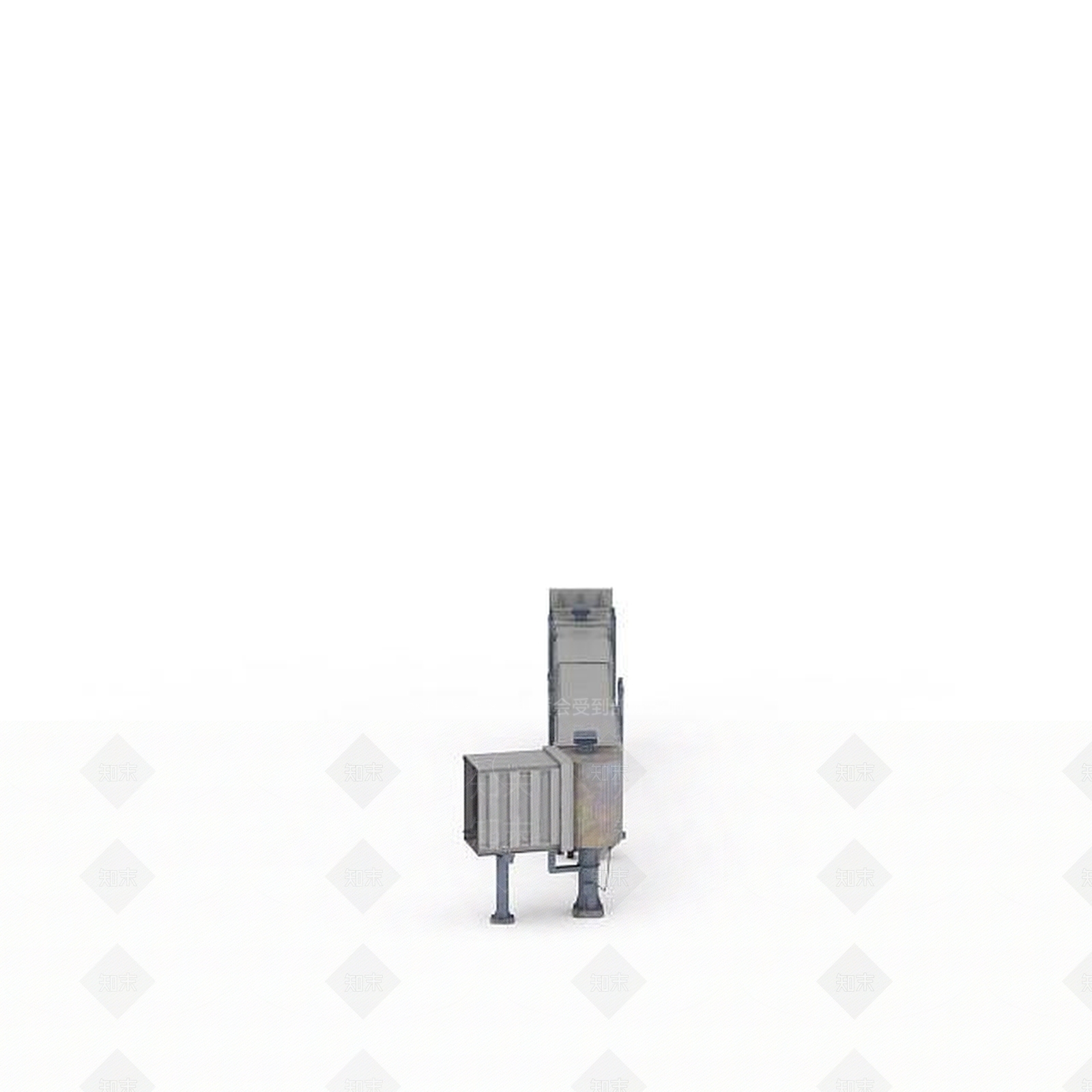 现代白色登机桥3D模型下载【ID:1196300633】