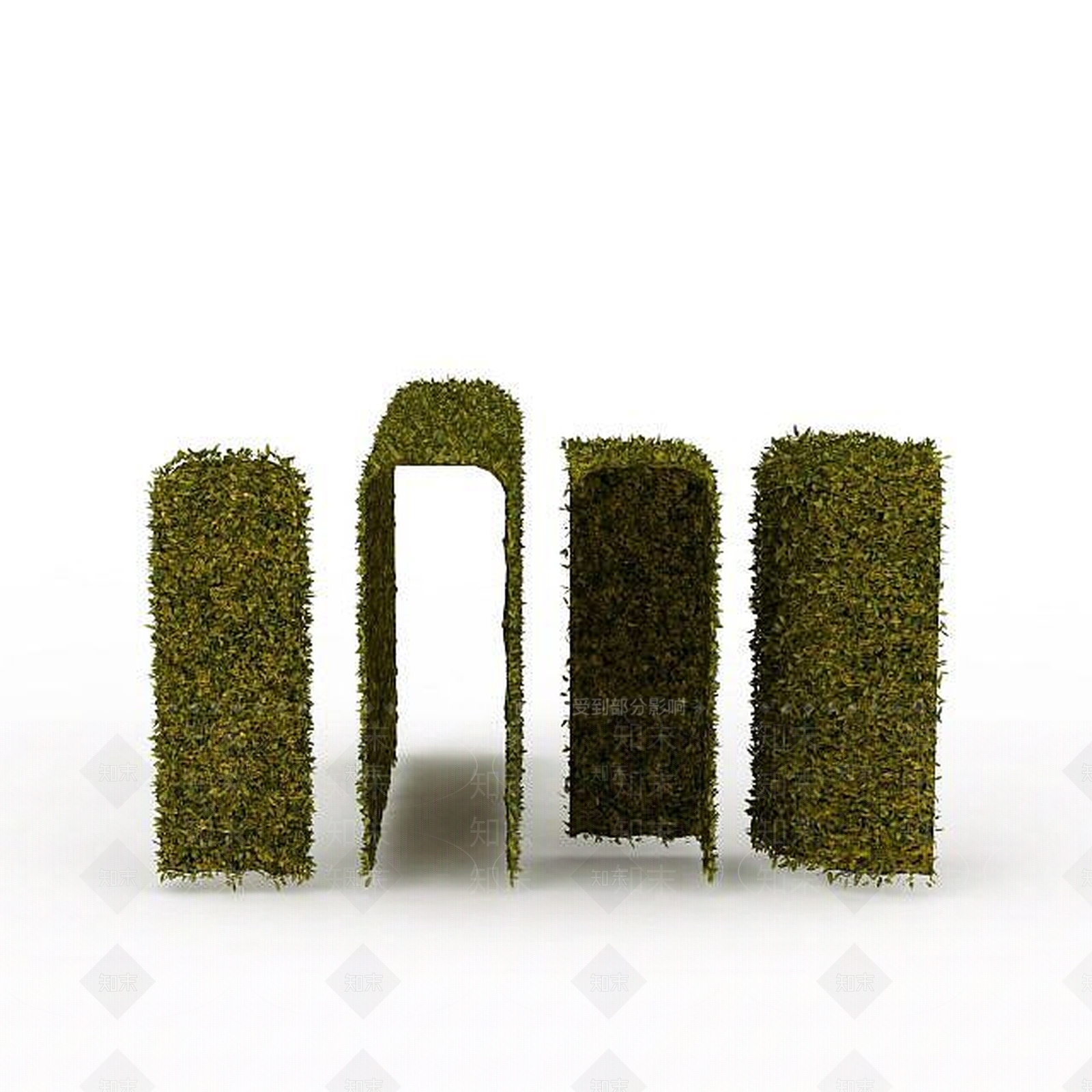 现代绿植围墙3D模型下载【ID:1196300993】