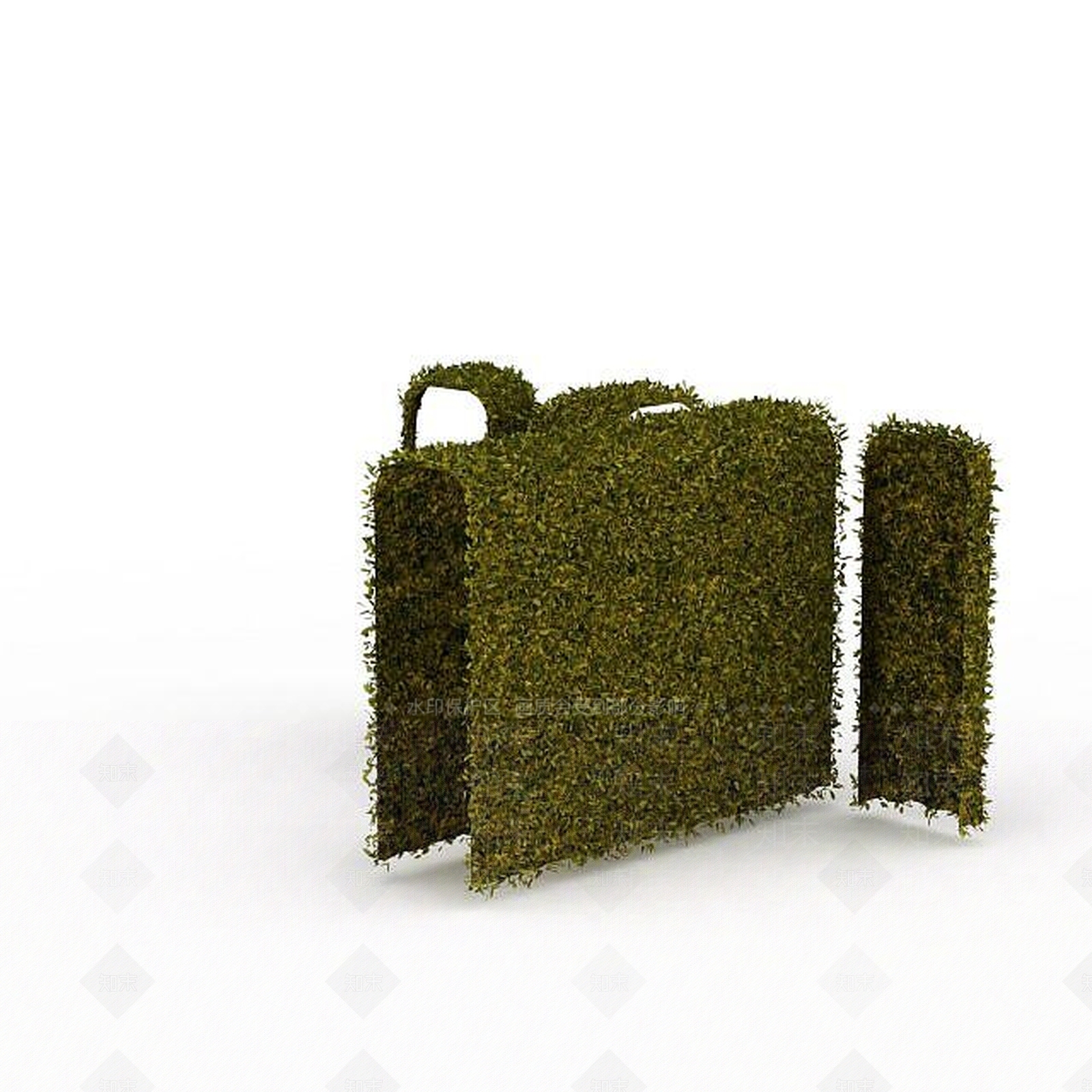 现代绿植围墙3D模型下载【ID:1196300993】