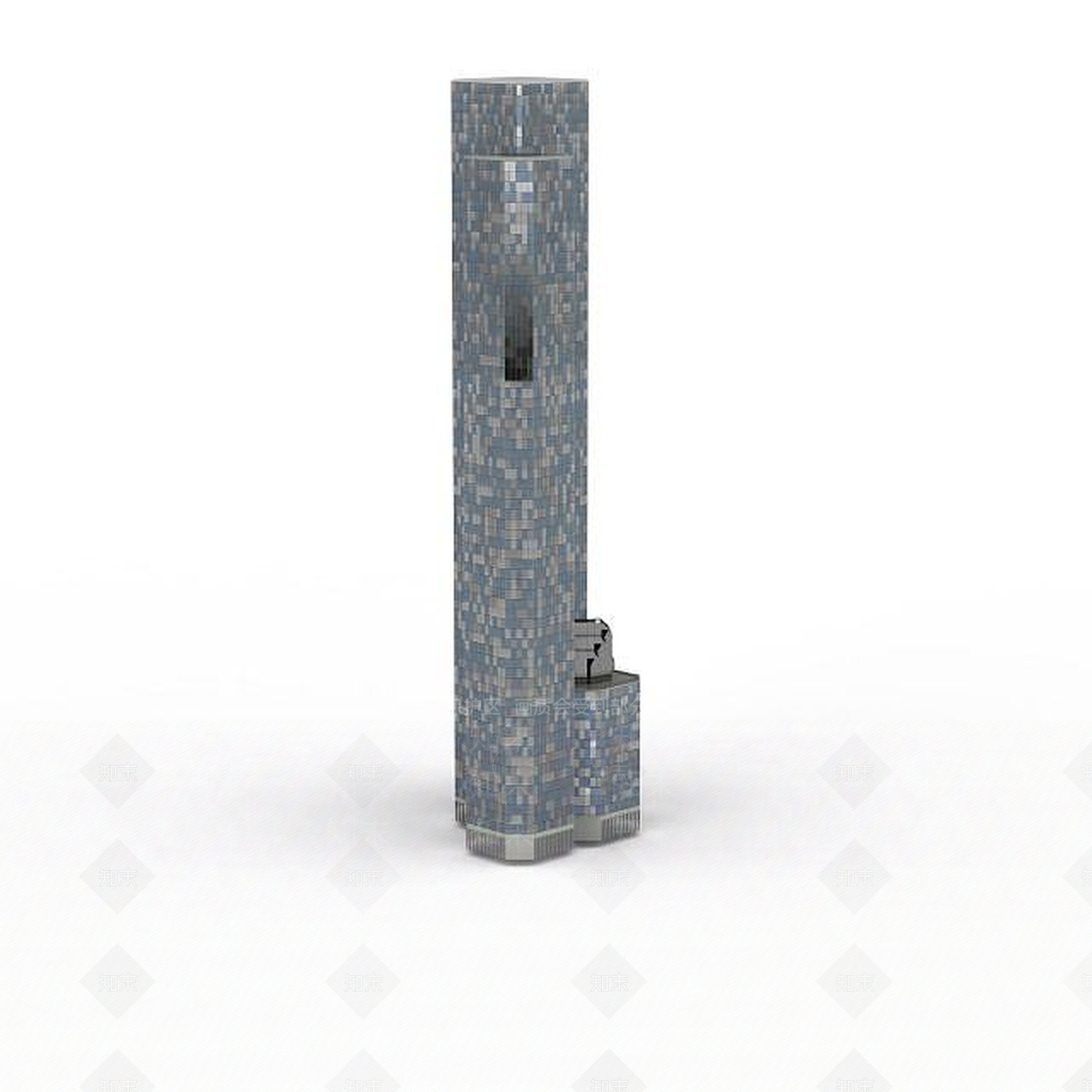 现代蓝色高楼3D模型下载【ID:1196301846】