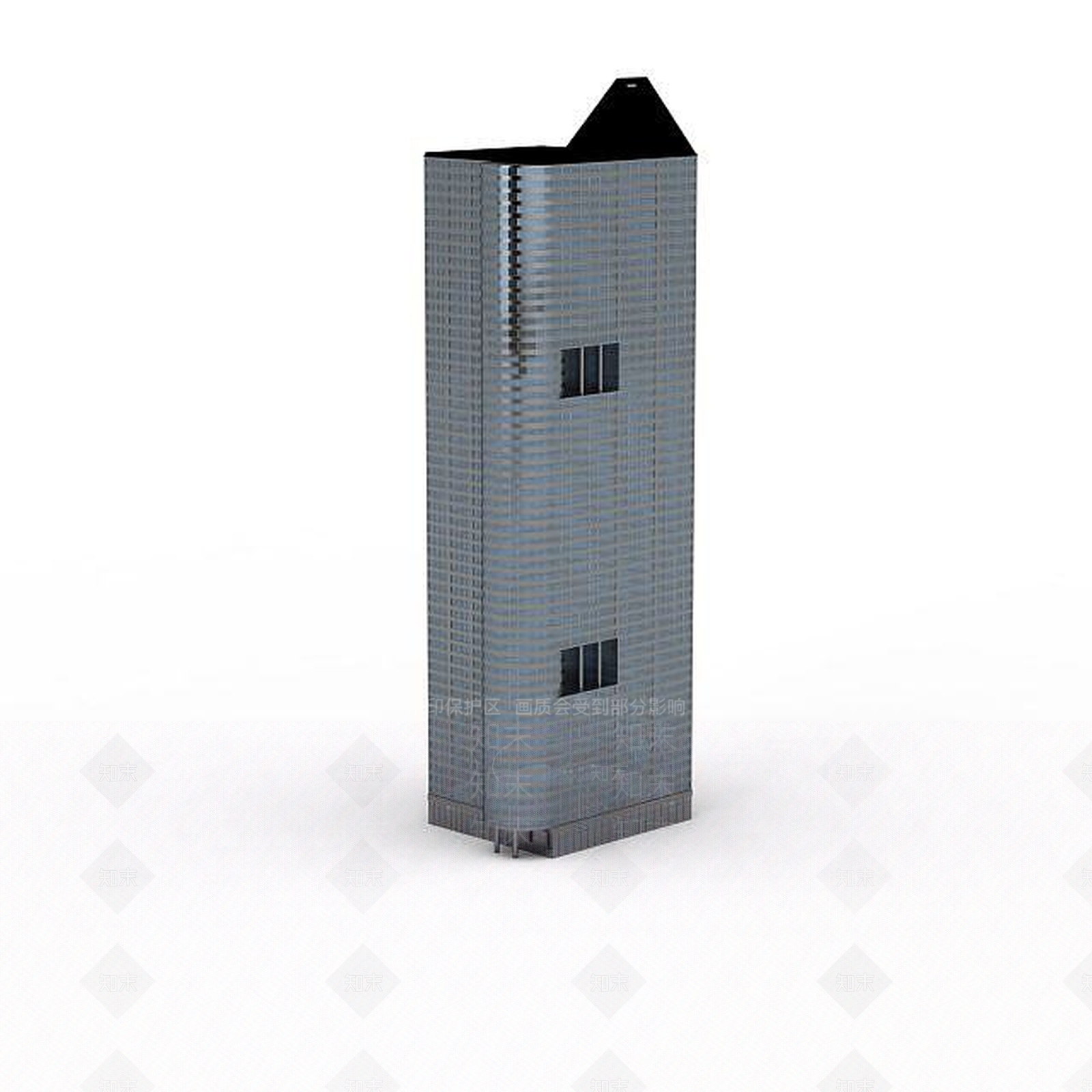 现代浅蓝色大楼3D模型下载【ID:1196302250】