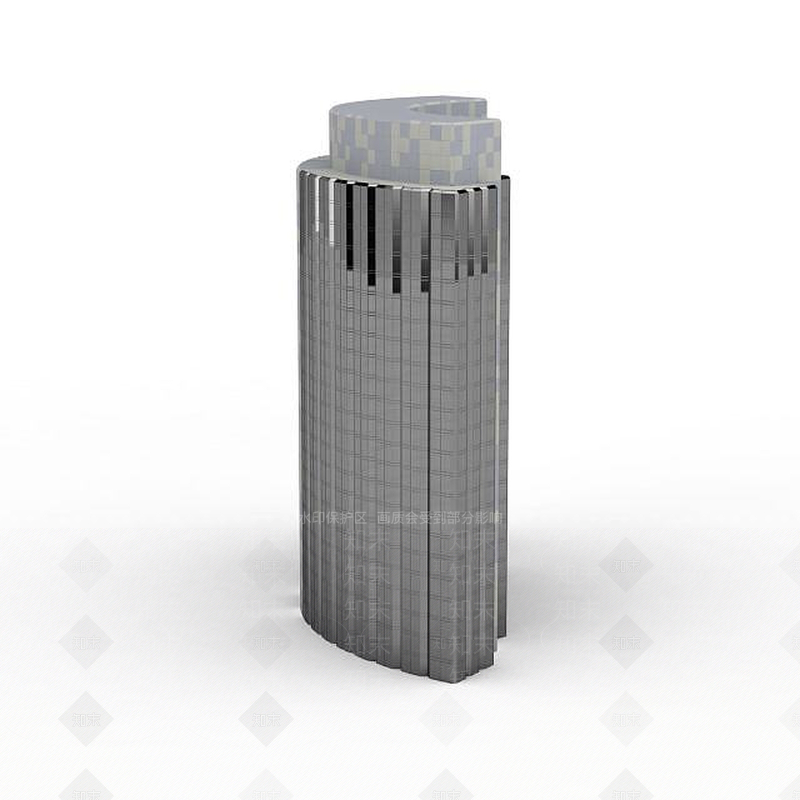 现代弧形大厦3D模型下载【ID:1196302387】