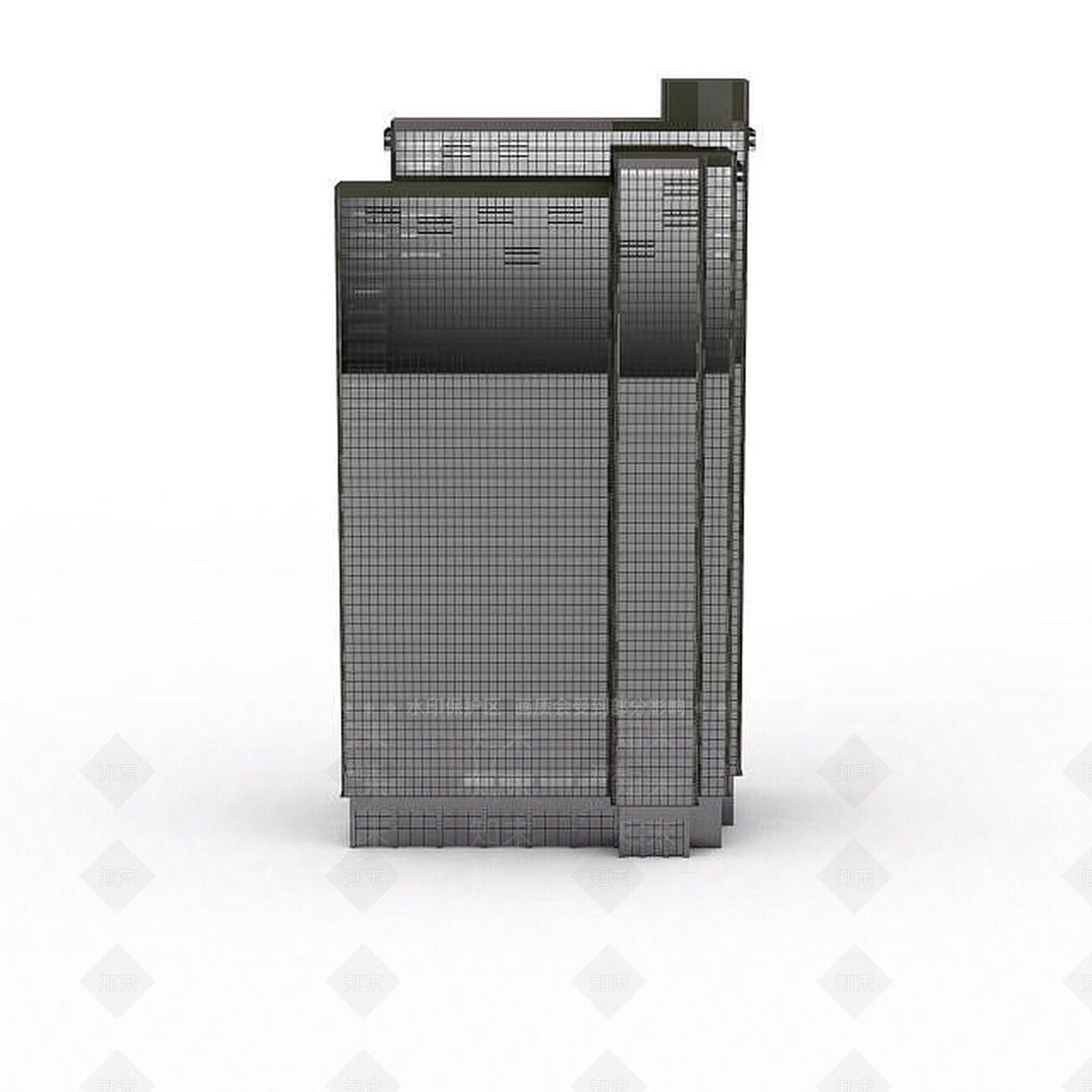 现代黑色大楼3D模型下载【ID:1196302369】
