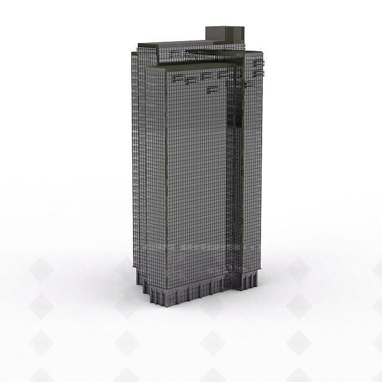 现代黑色大楼3D模型下载【ID:1196302369】