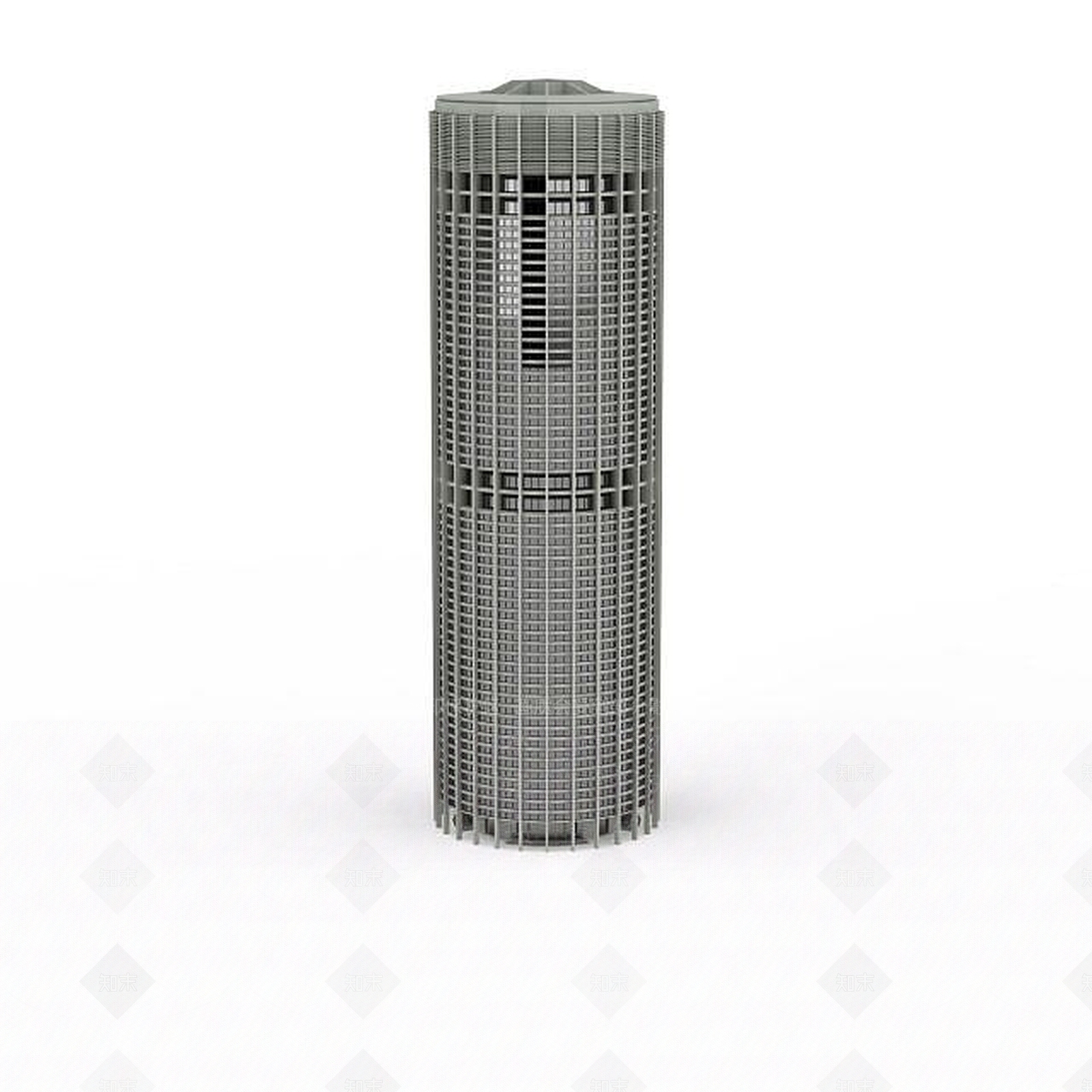 现代圆柱形大厦3D模型下载【ID:1196302429】