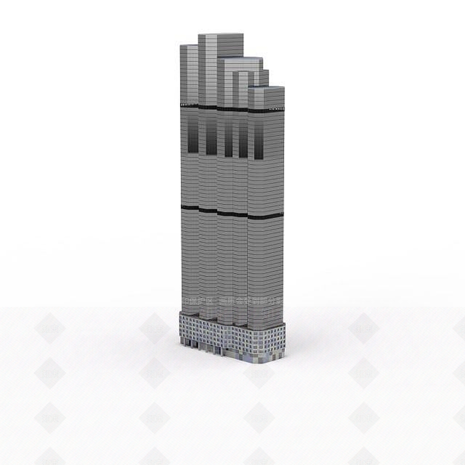 现代办公大楼3D模型下载【ID:1196302802】