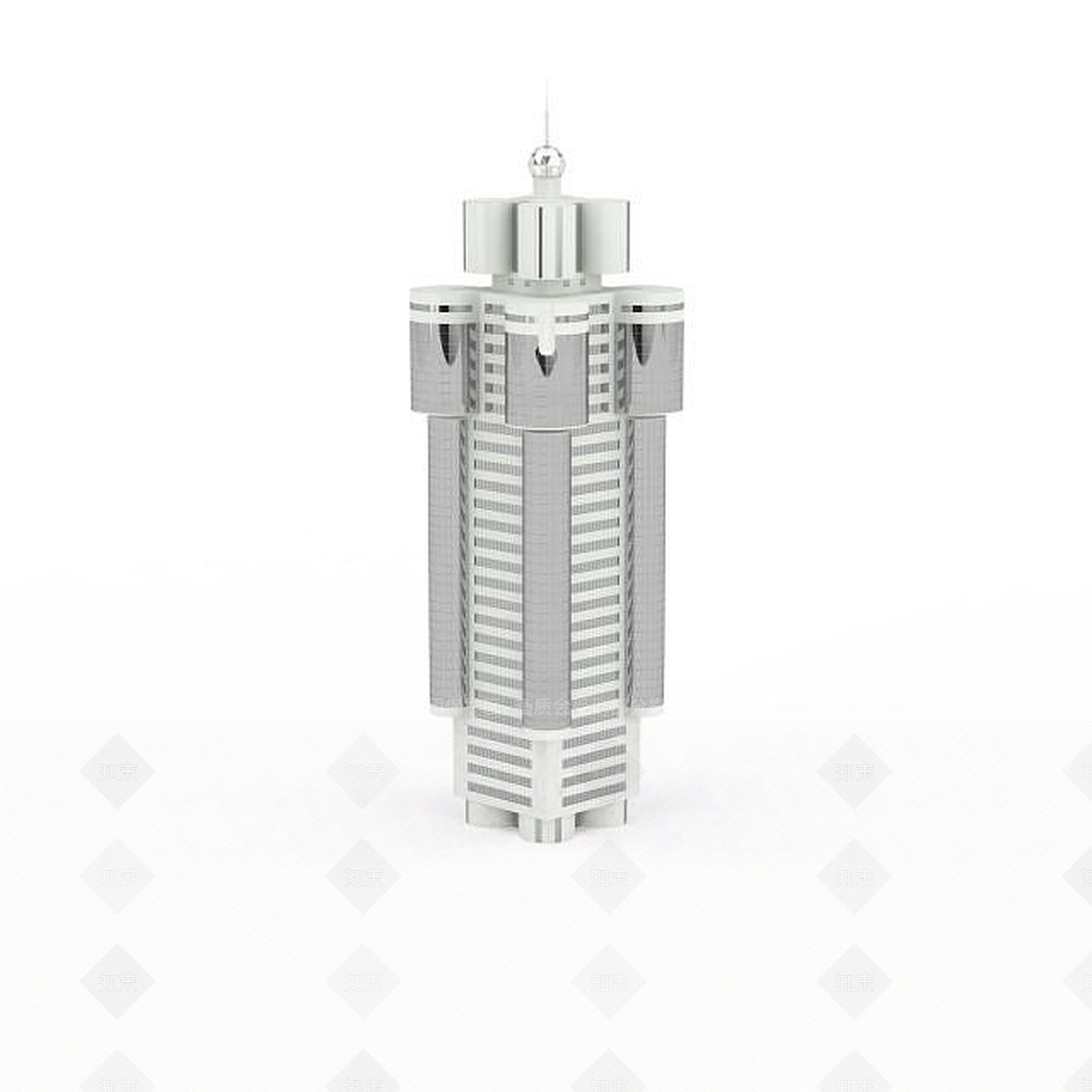 现代白色大楼3D模型下载【ID:1196302949】