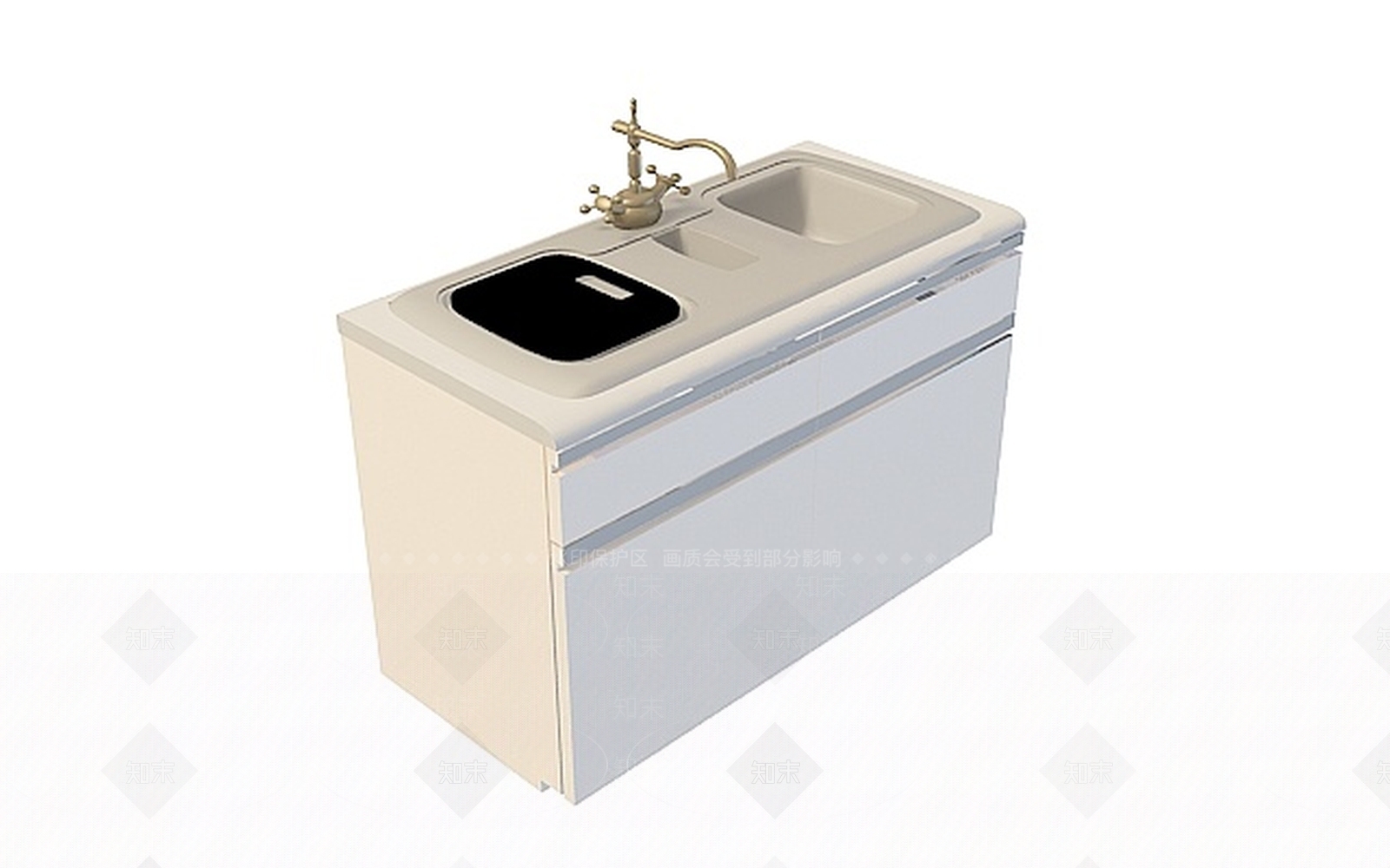 现代洗手台3D模型下载【ID:1196303798】