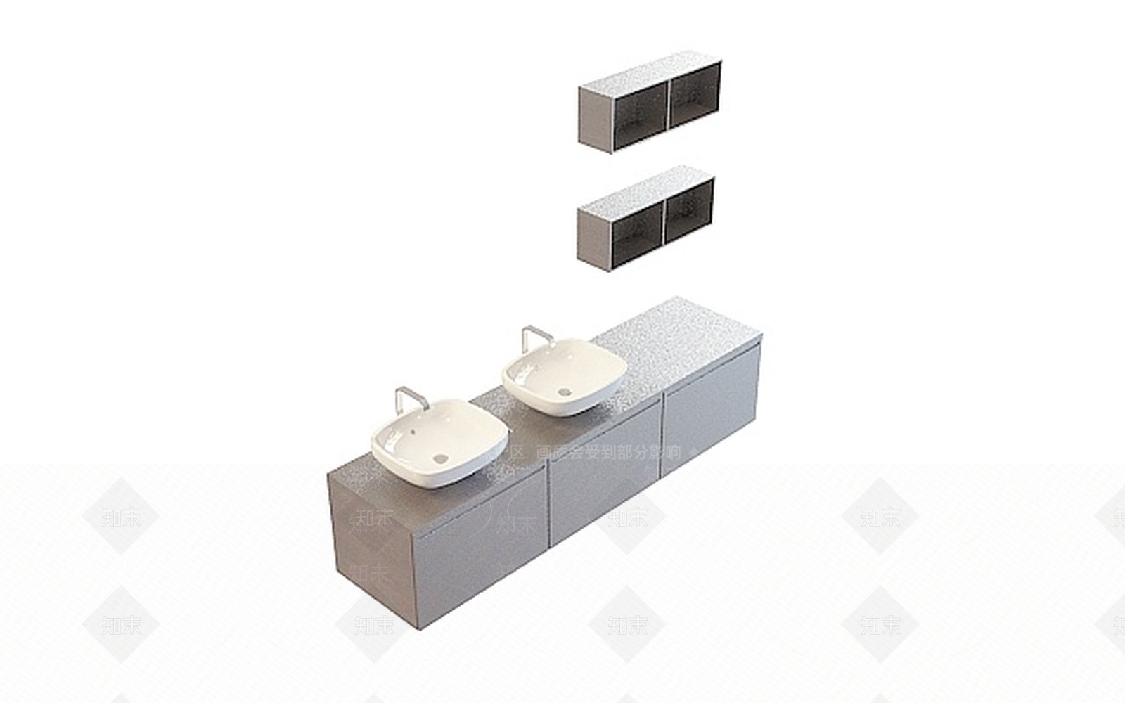 现代洗手台3D模型下载【ID:1196304187】