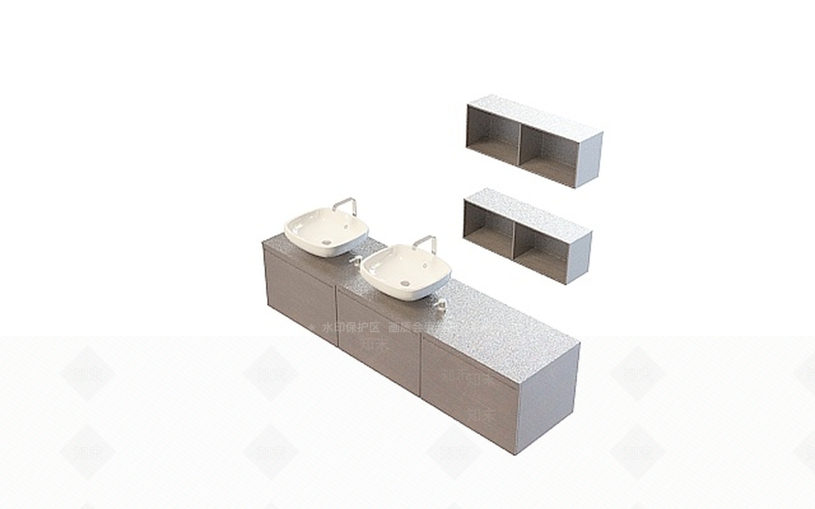 现代洗手台3D模型下载【ID:1196304187】