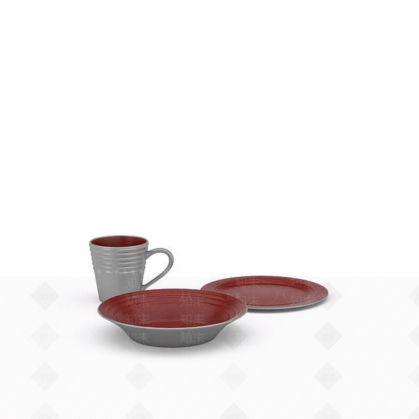 现代茶杯用具3D模型下载【ID:1196304346】