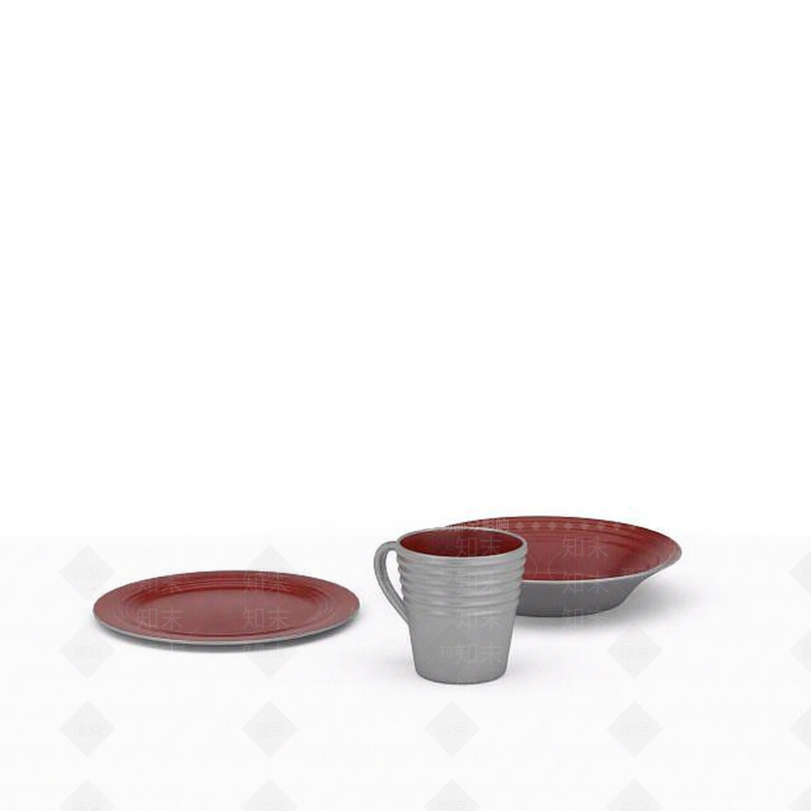 现代茶杯用具3D模型下载【ID:1196304346】