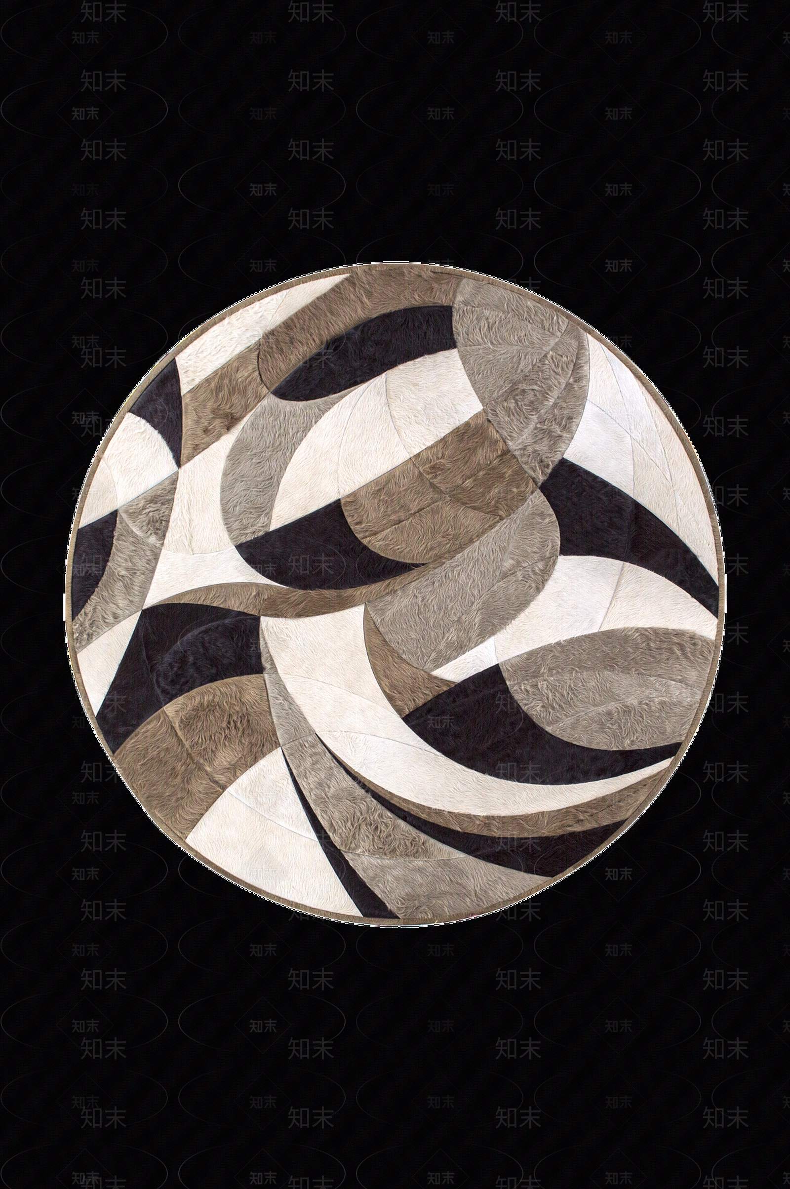 欧式轻奢圆形地毯贴图下载【ID:1196304934】