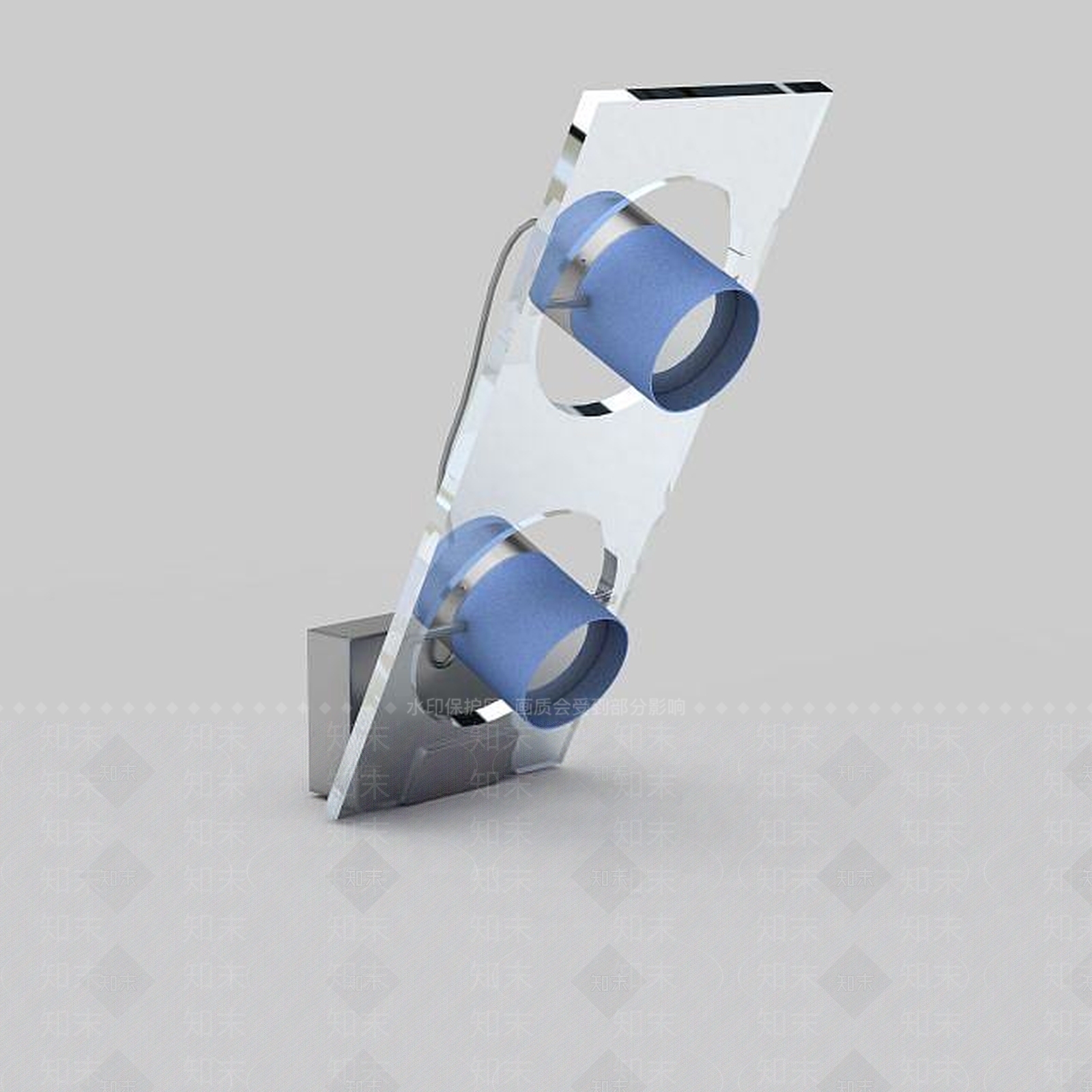 现代蓝色射灯3D模型下载【ID:1196305010】