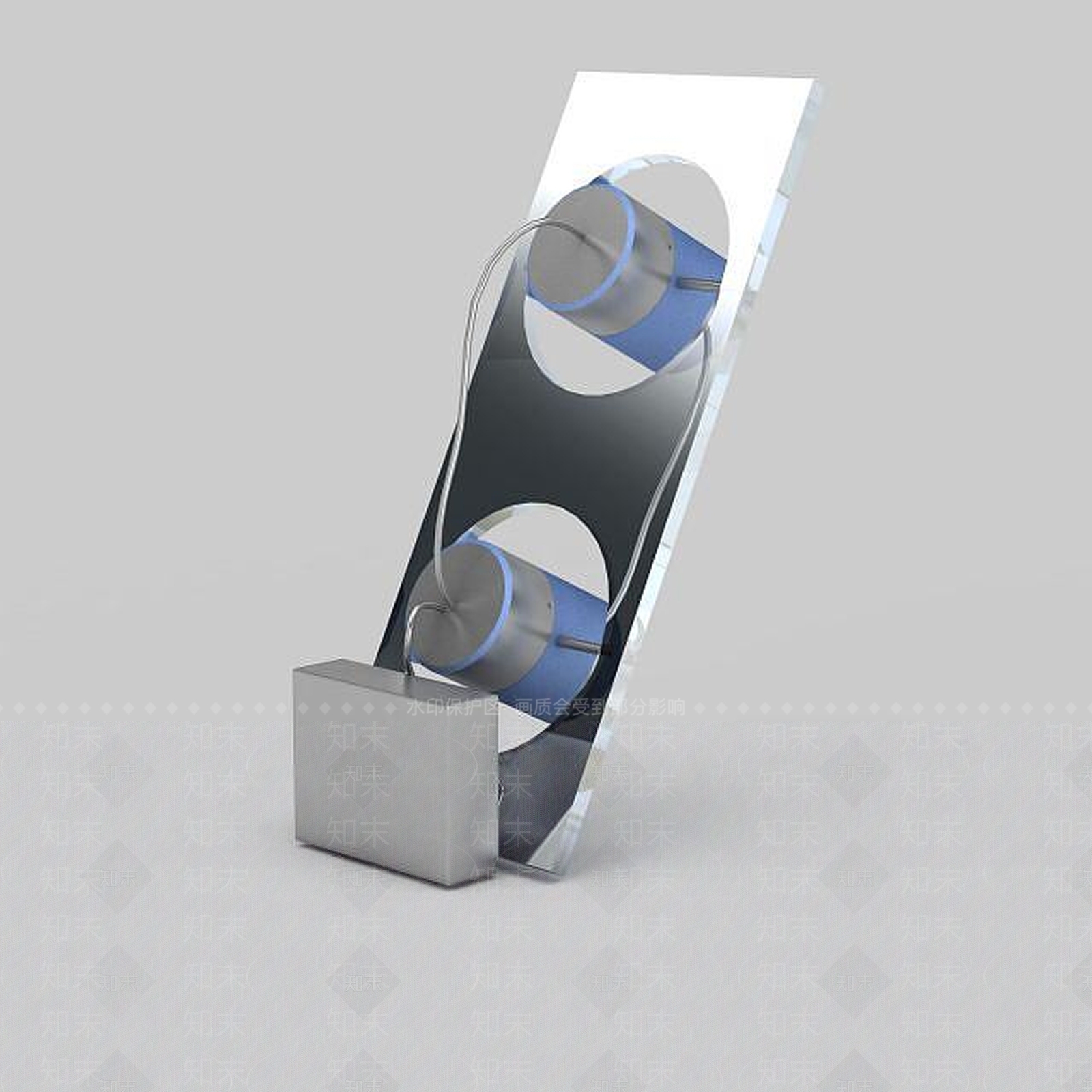 现代蓝色射灯3D模型下载【ID:1196305010】