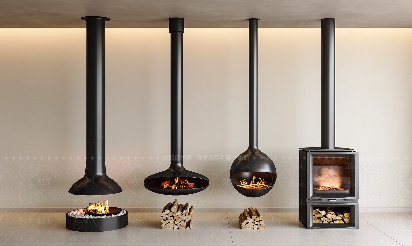 现代壁炉3D模型下载【ID:1196306963】