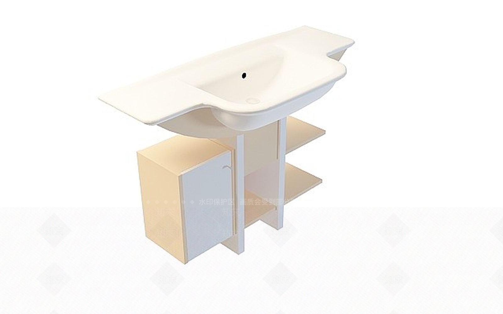 现代洗手台3D模型下载【ID:1196307769】