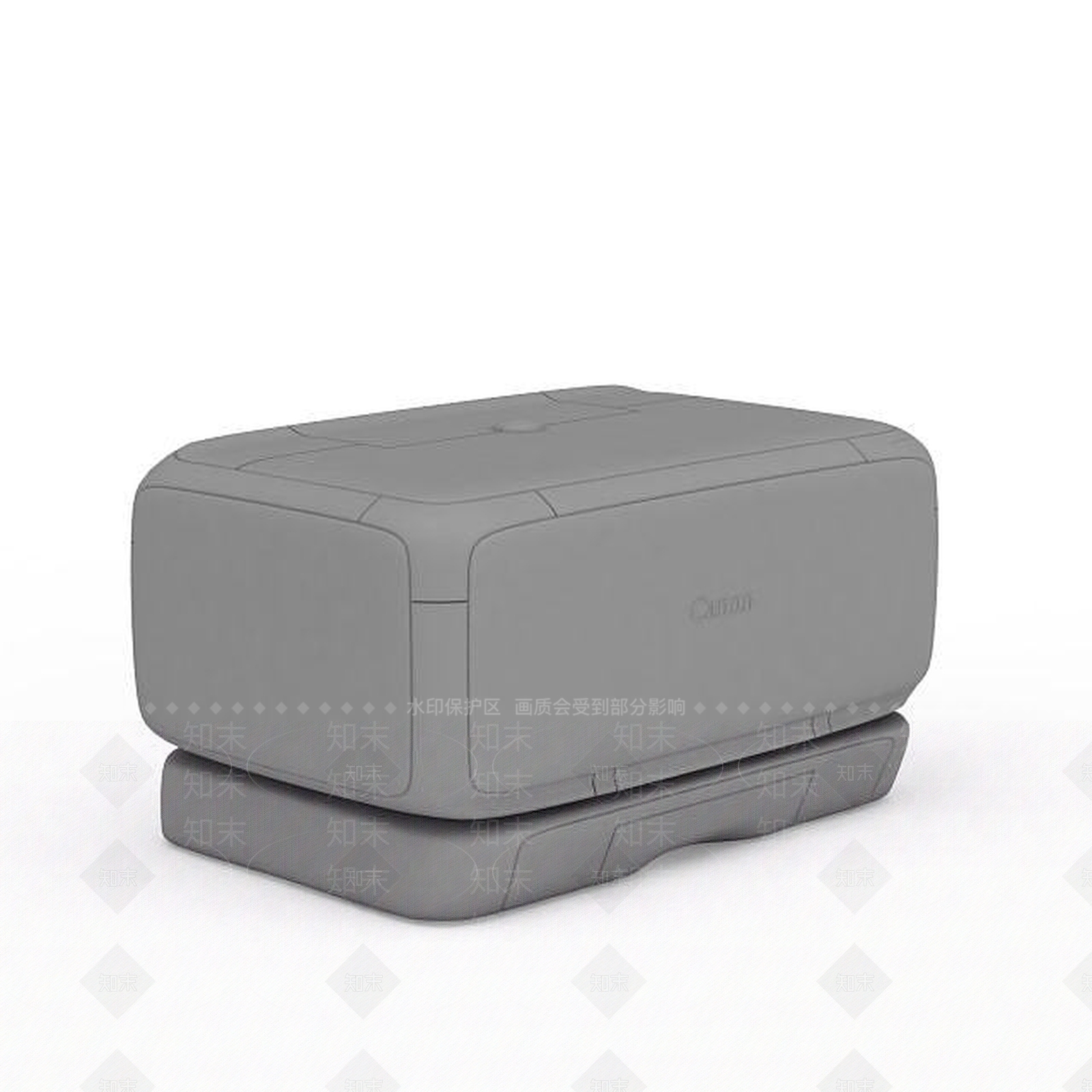 现代灰色打印机3D模型下载【ID:1196310064】