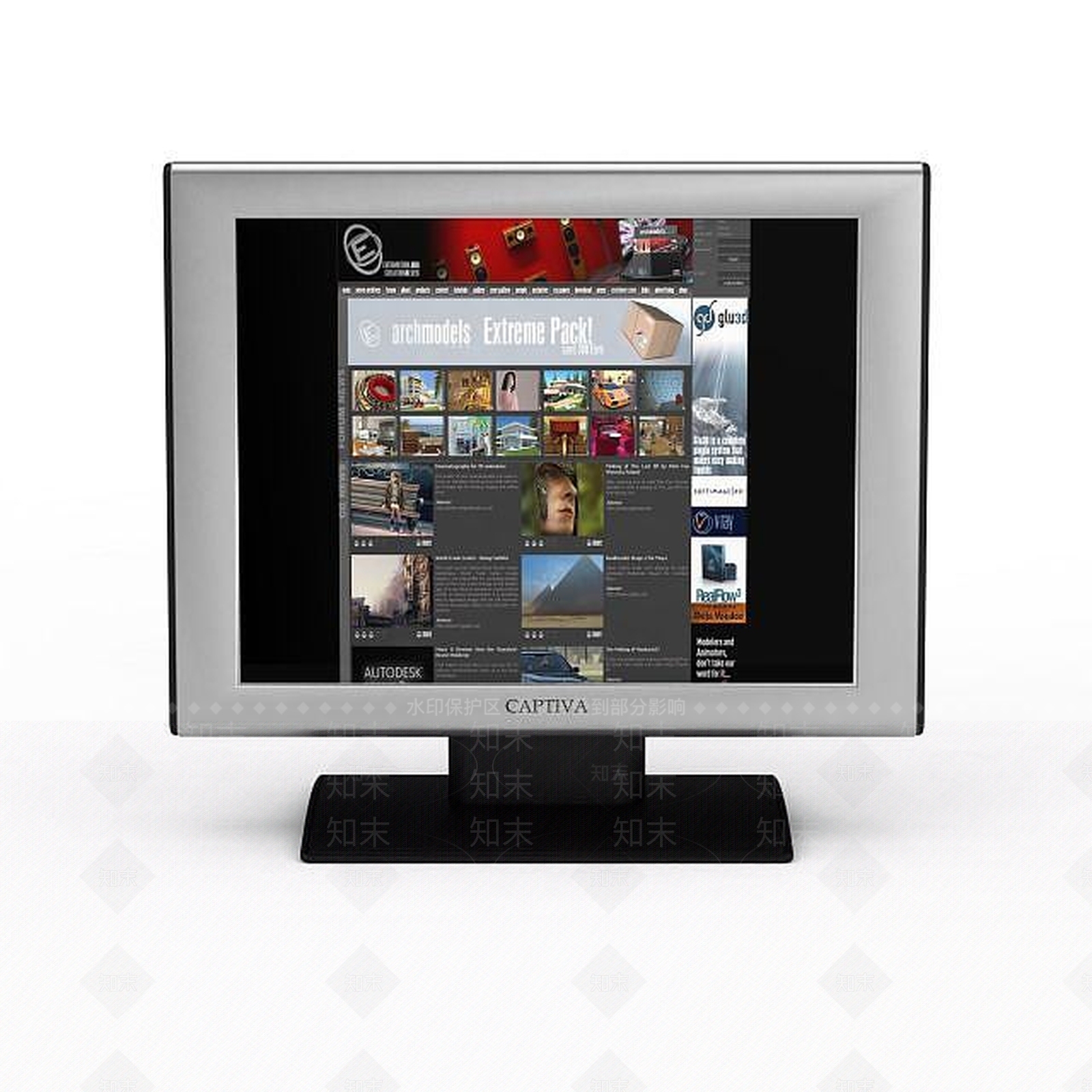 现代电脑显示器3D模型下载【ID:1196310630】