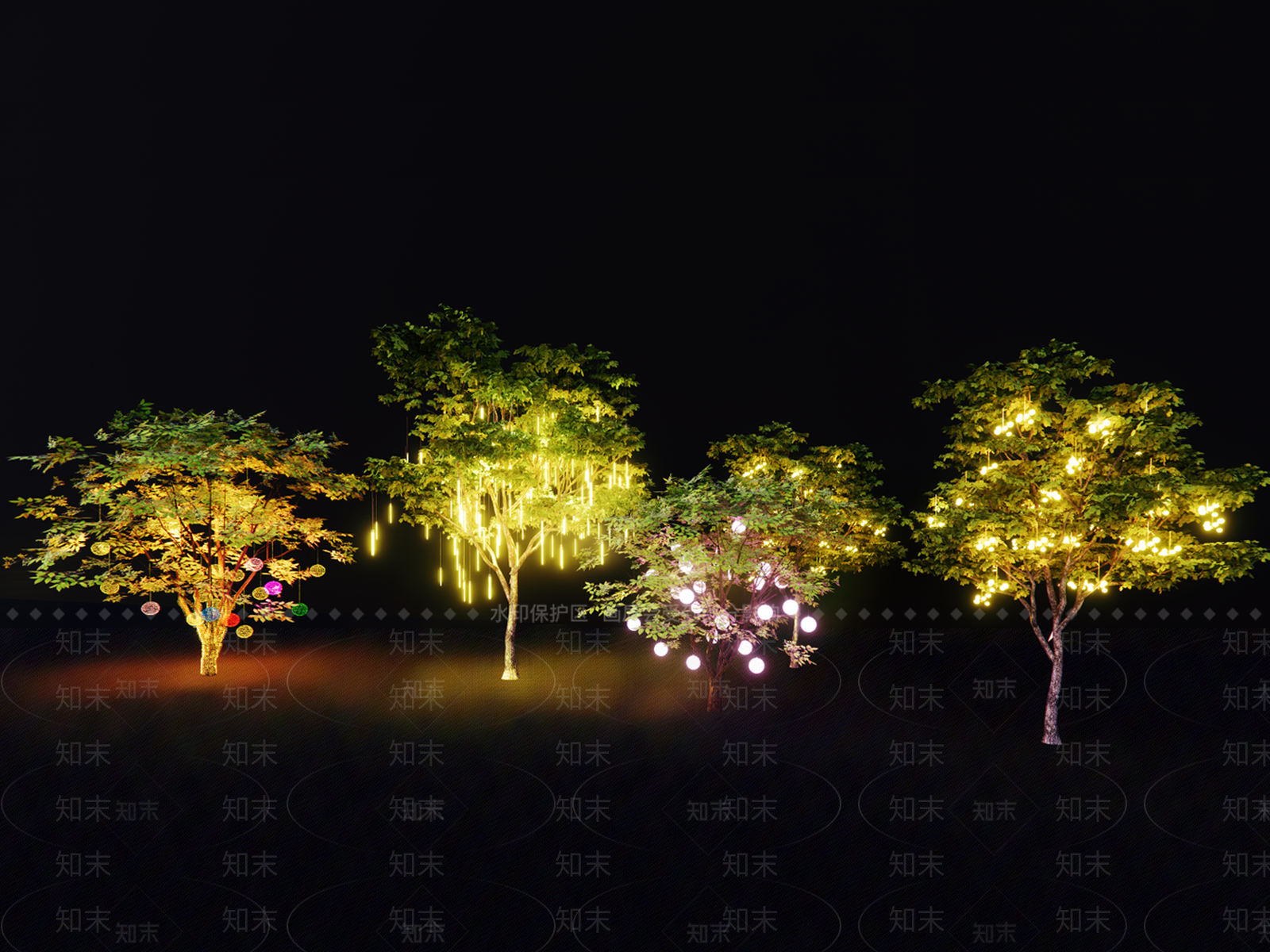 现代景观灯SU模型下载【ID:1196620268】