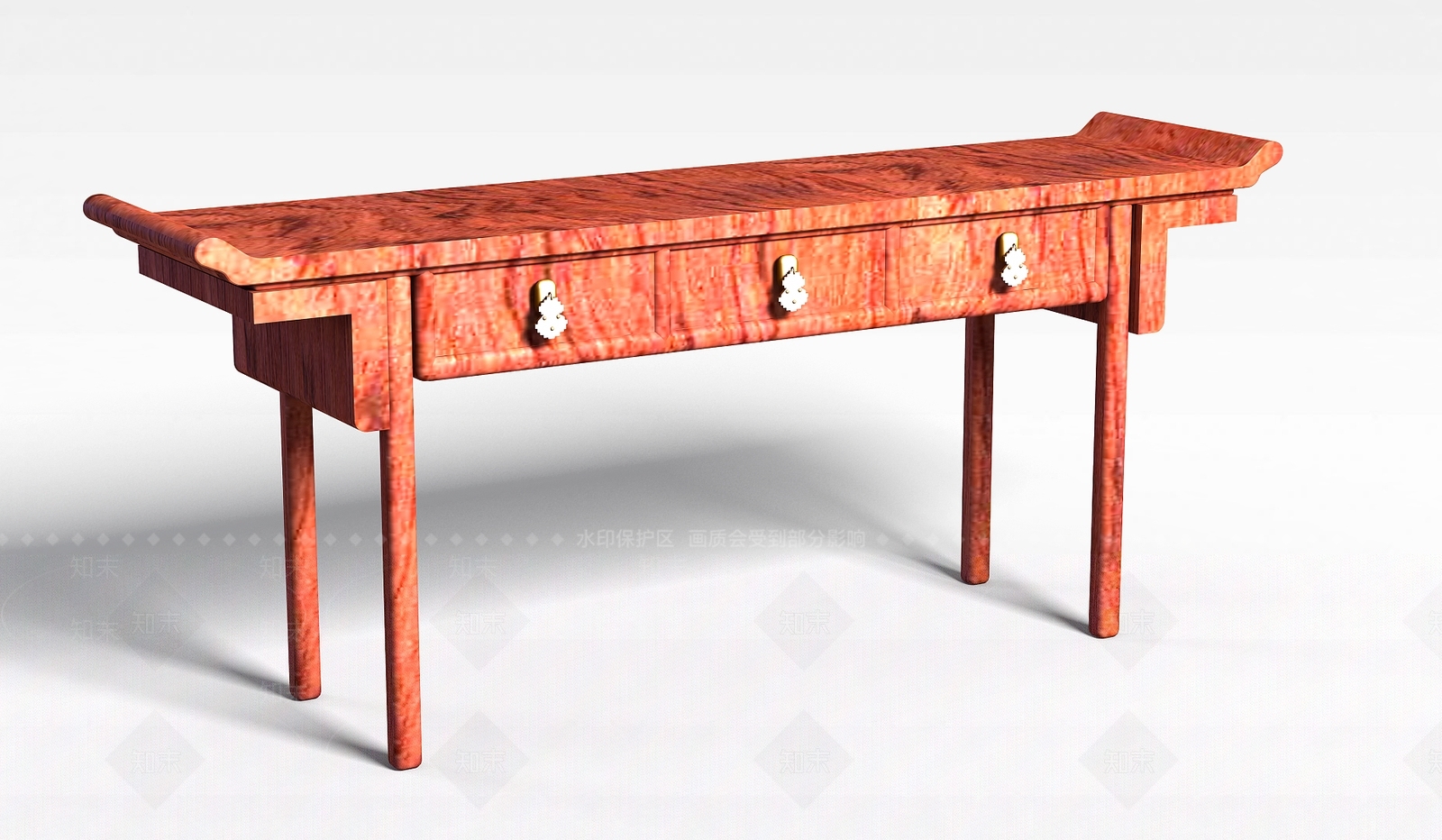 中式桌子3D模型下载【ID:1196311522】