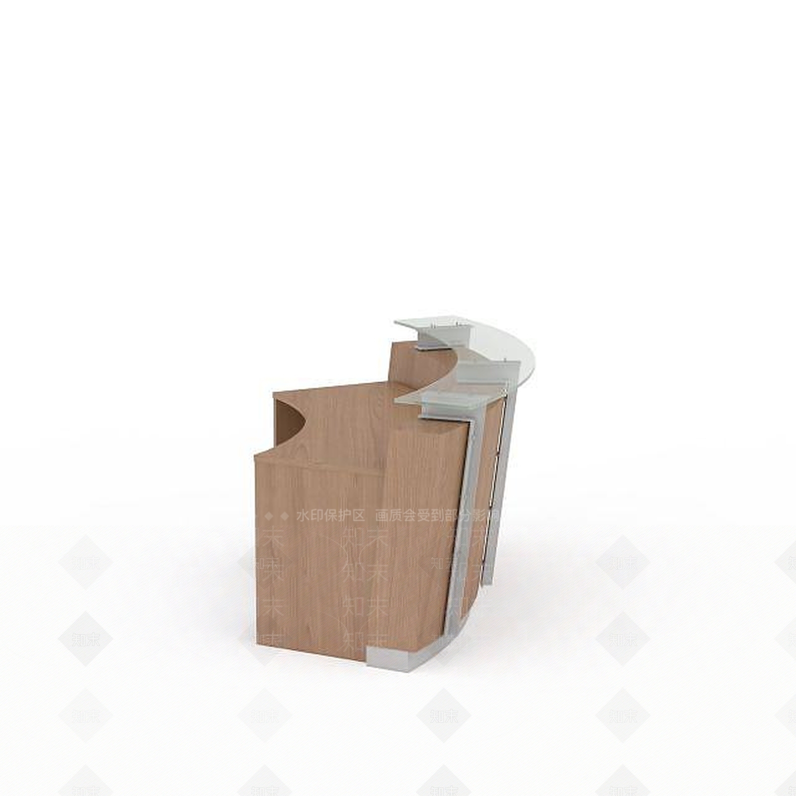 现代时尚前台接待桌3D模型下载【ID:1196311641】