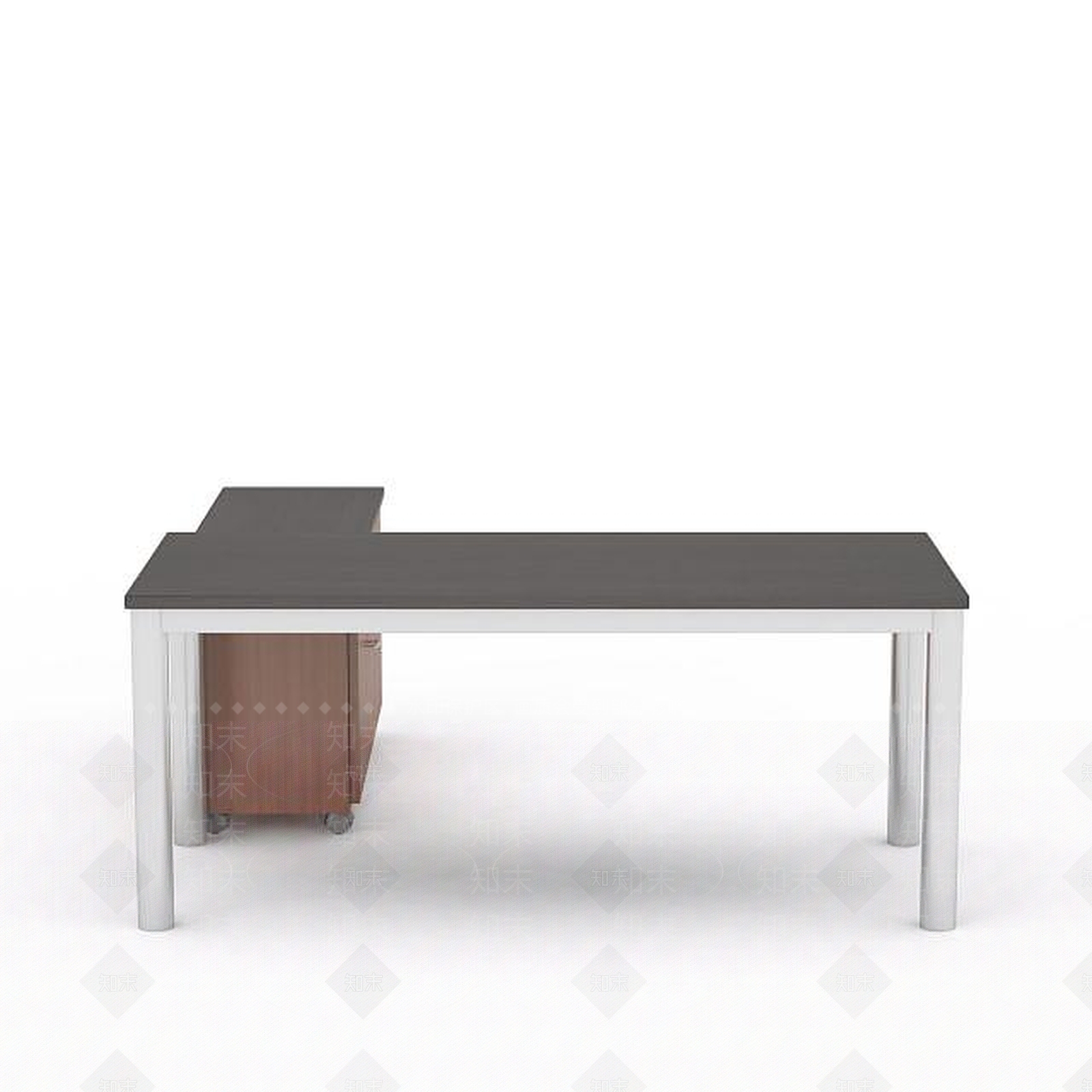 现代简约黑色木桌3D模型下载【ID:1196499227】