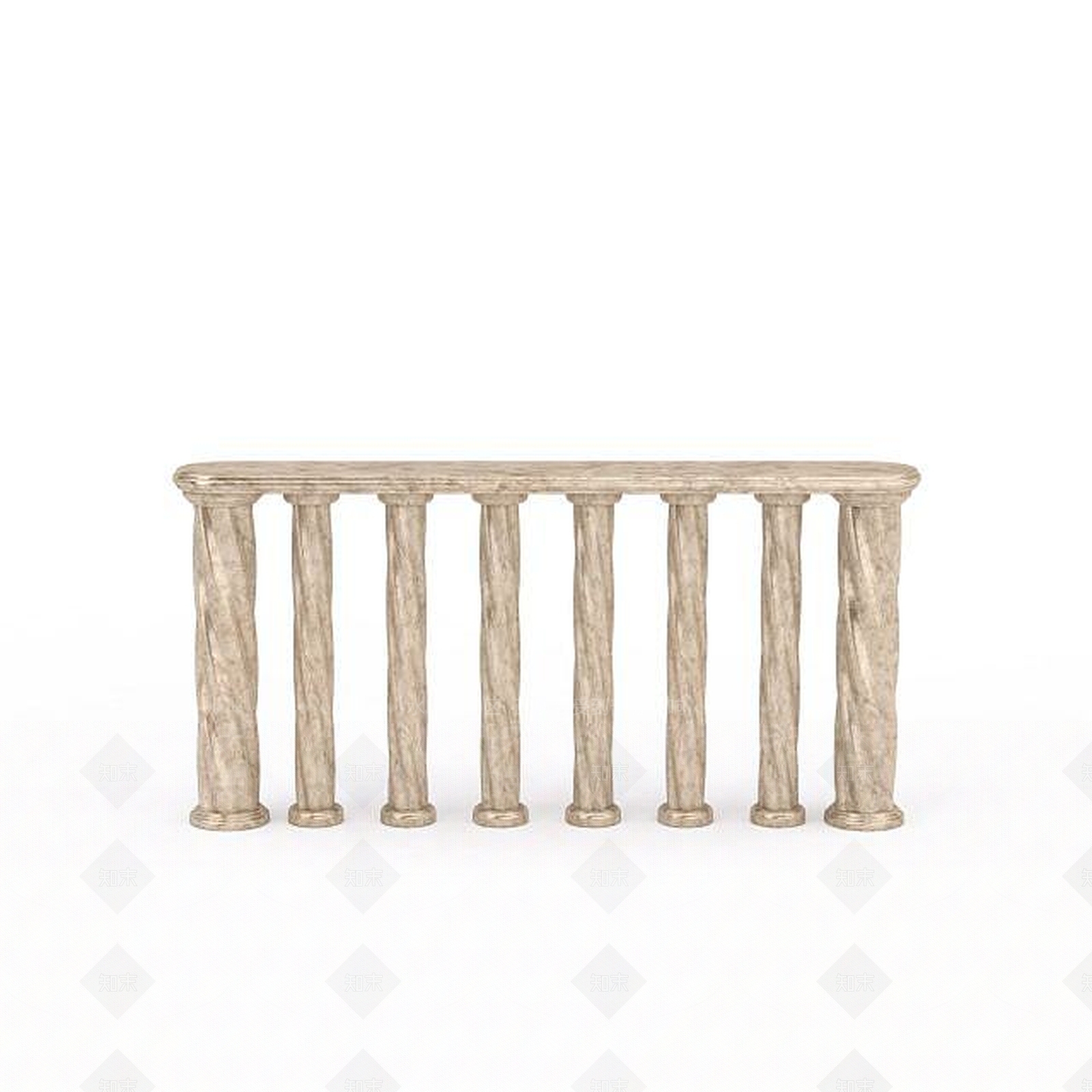 现代简约石质护栏3D模型下载【ID:1196498639】