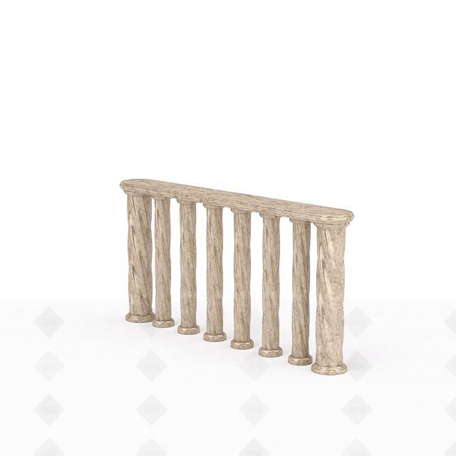 现代简约石质护栏3D模型下载【ID:1196498639】