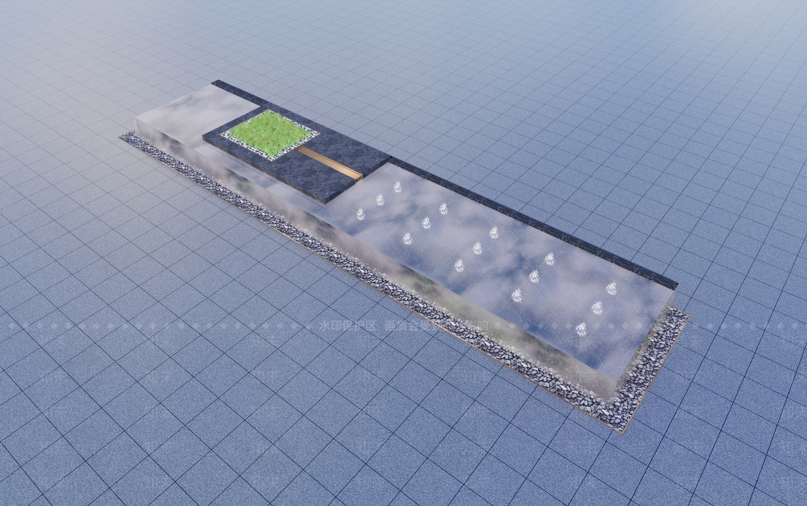 新中式水景SU模型下载【ID:1196313484】