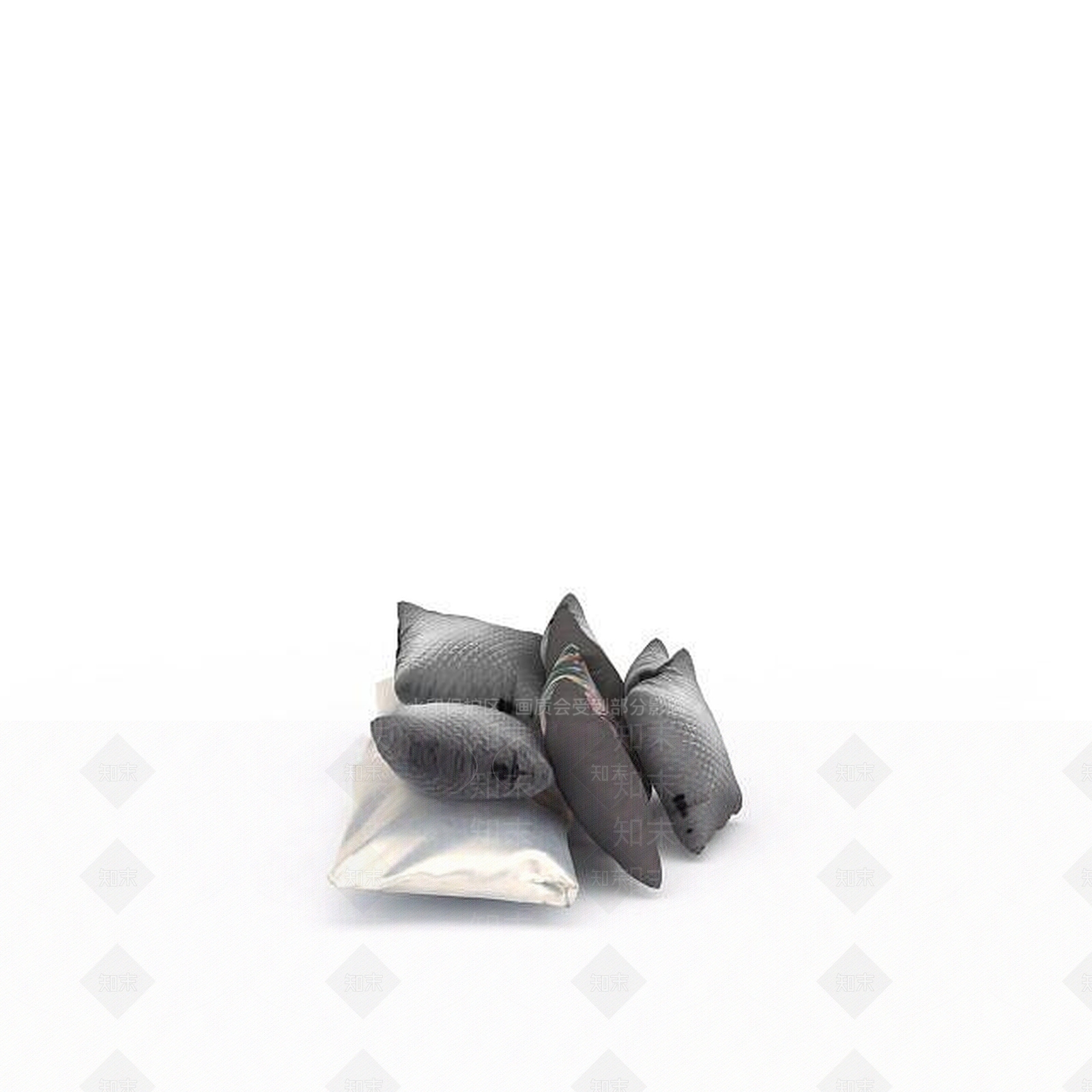 现代沙发抱枕组合3D模型下载【ID:1196497187】