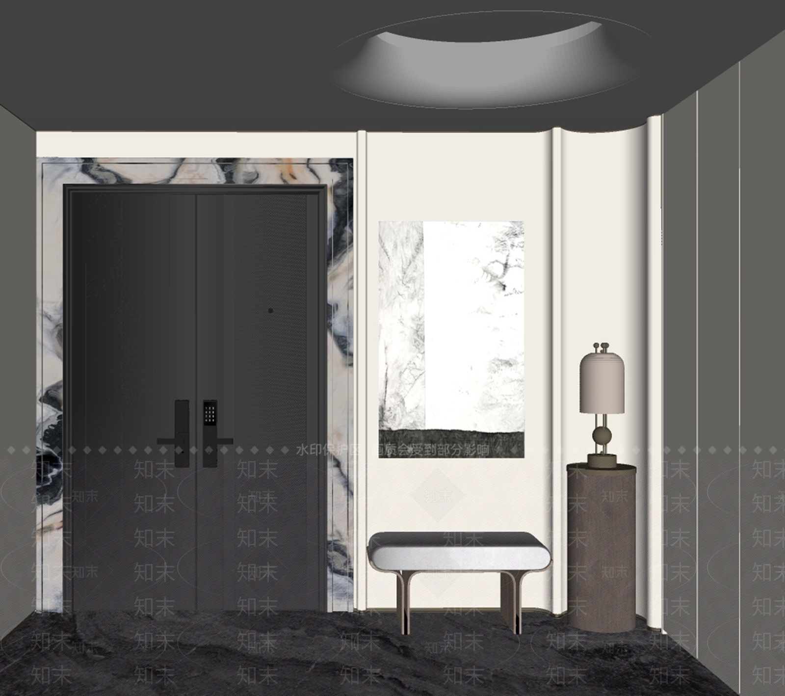 现代玄关SU模型下载【ID:1196665887】