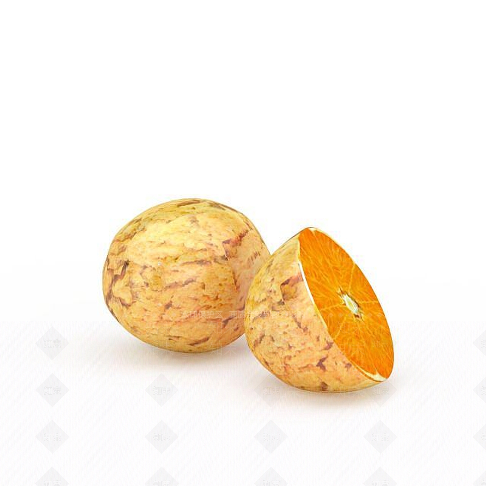 现代橘子饰品3D模型下载【ID:1196496316】