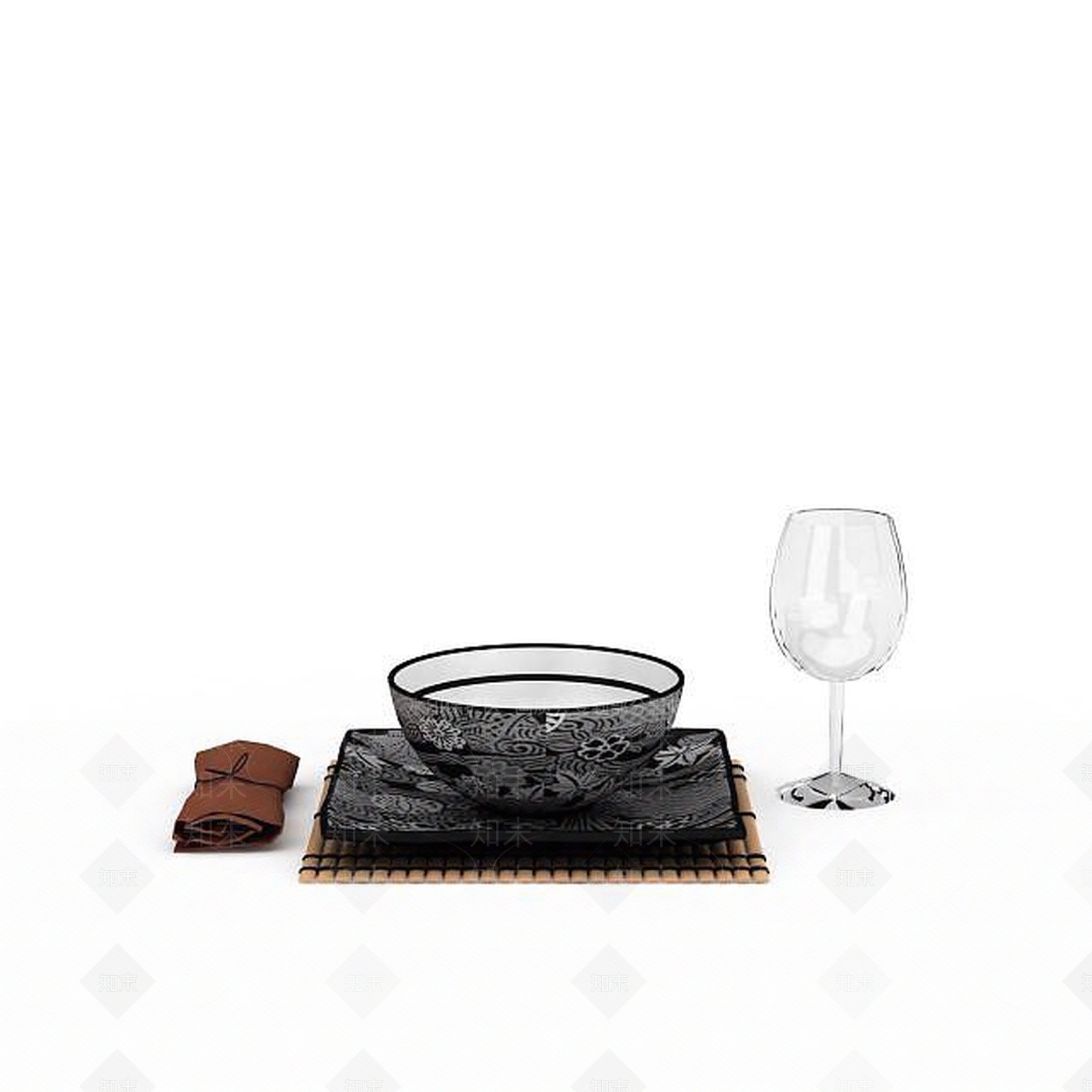 现代红酒酒杯3D模型下载【ID:1196498703】
