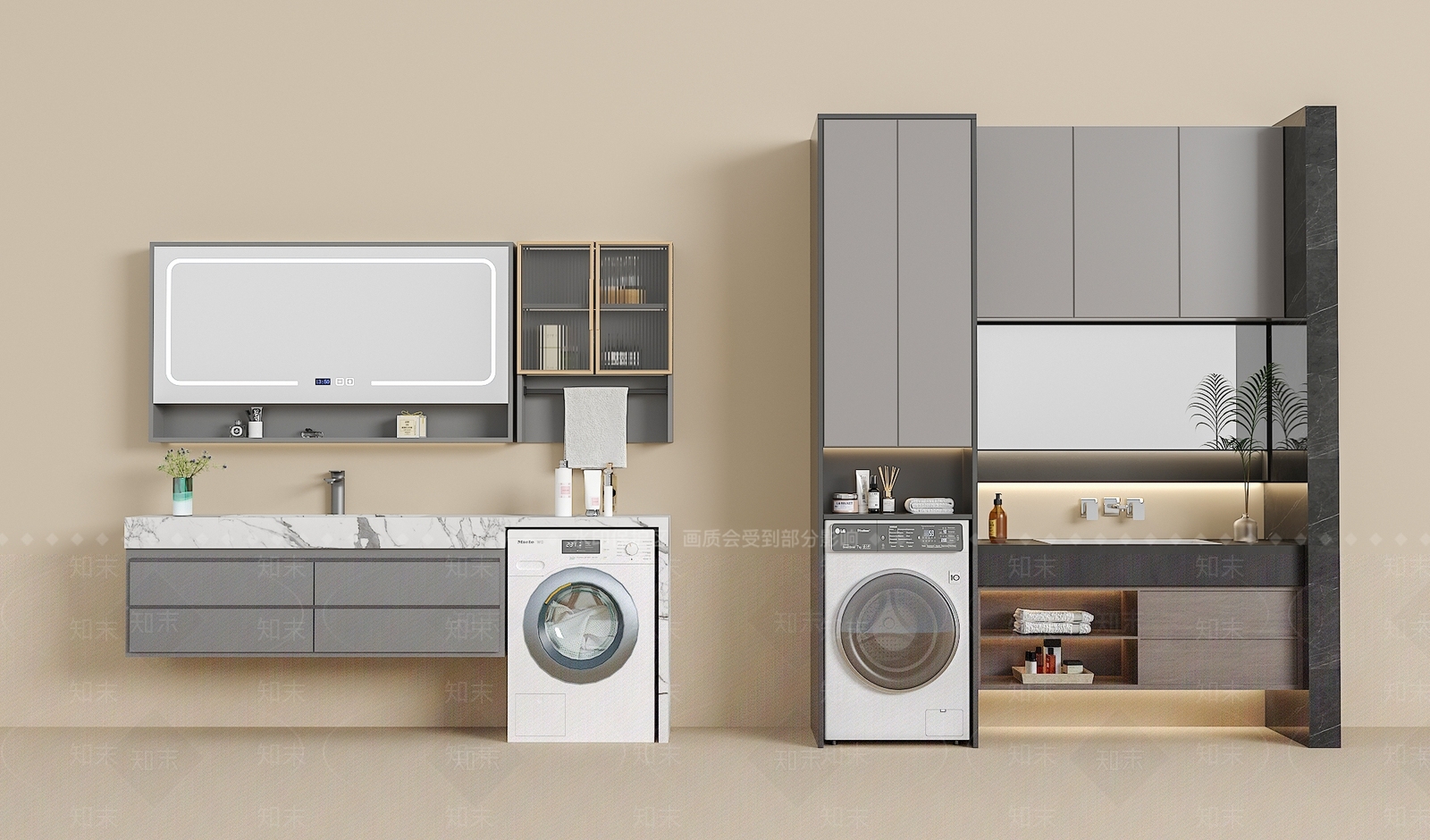 浴室柜3D模型下载【ID:1196315792】