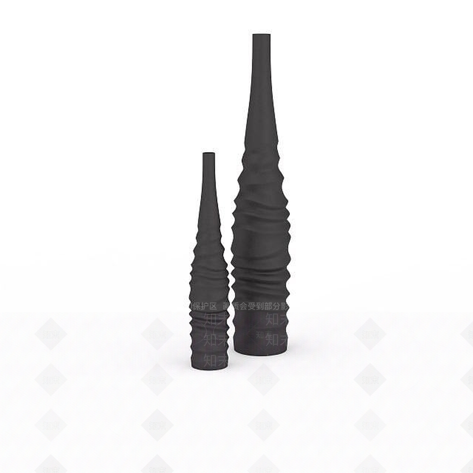 现代灰色陈设瓶3D模型下载【ID:1196497966】