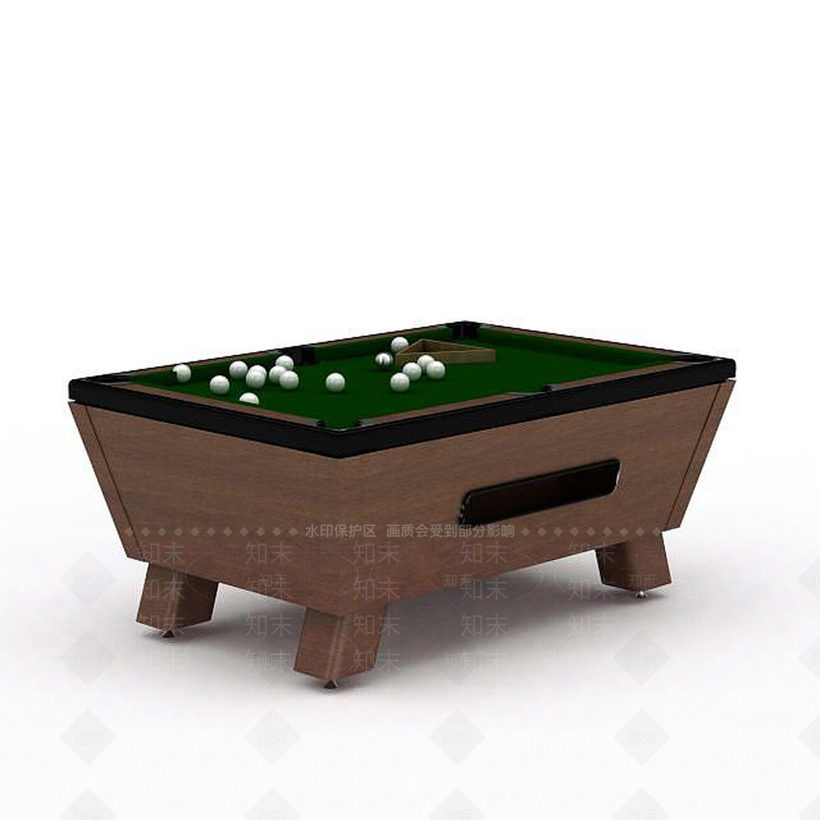 现代台球桌3D模型下载【ID:1196497226】