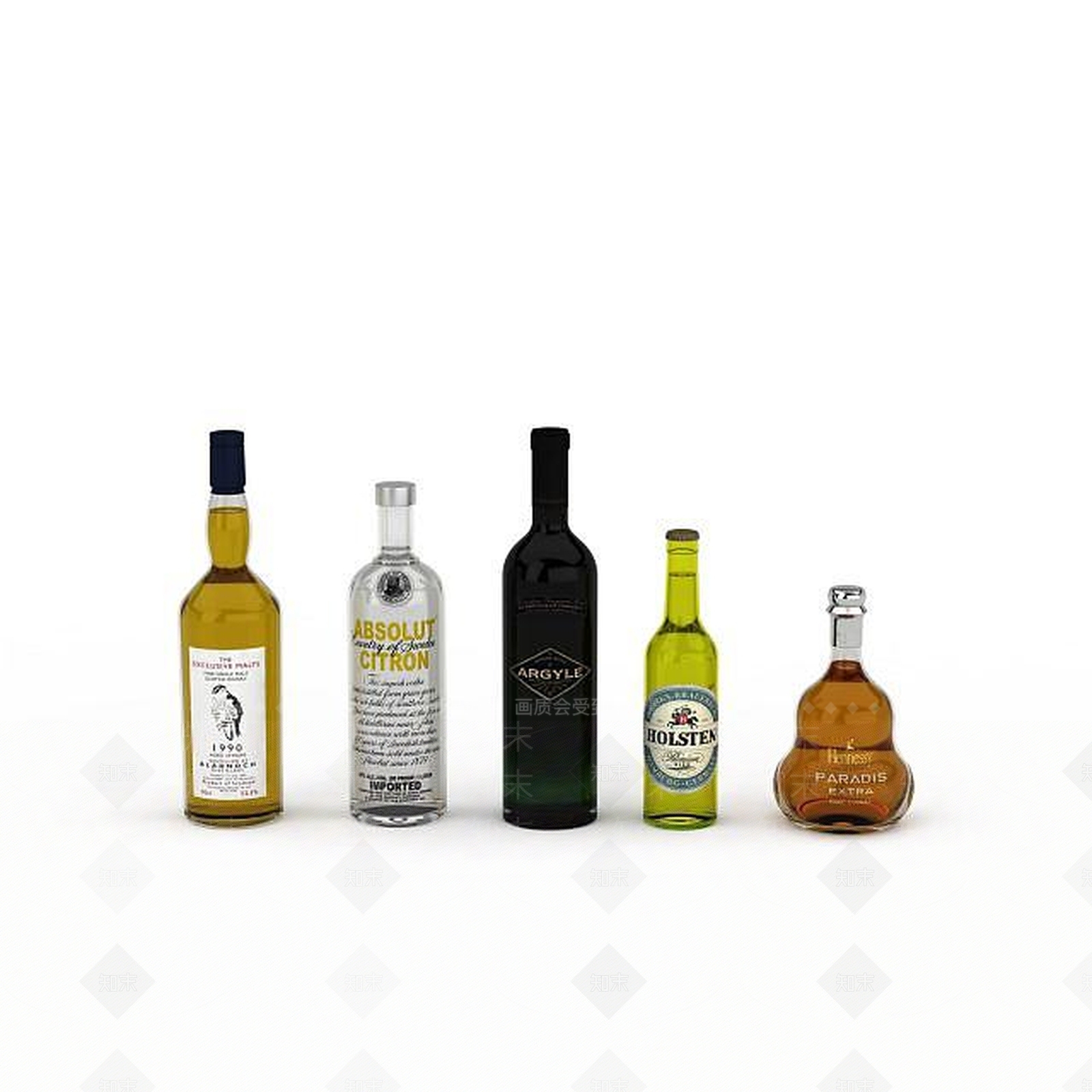 现代红酒酒瓶3D模型下载【ID:1196498845】