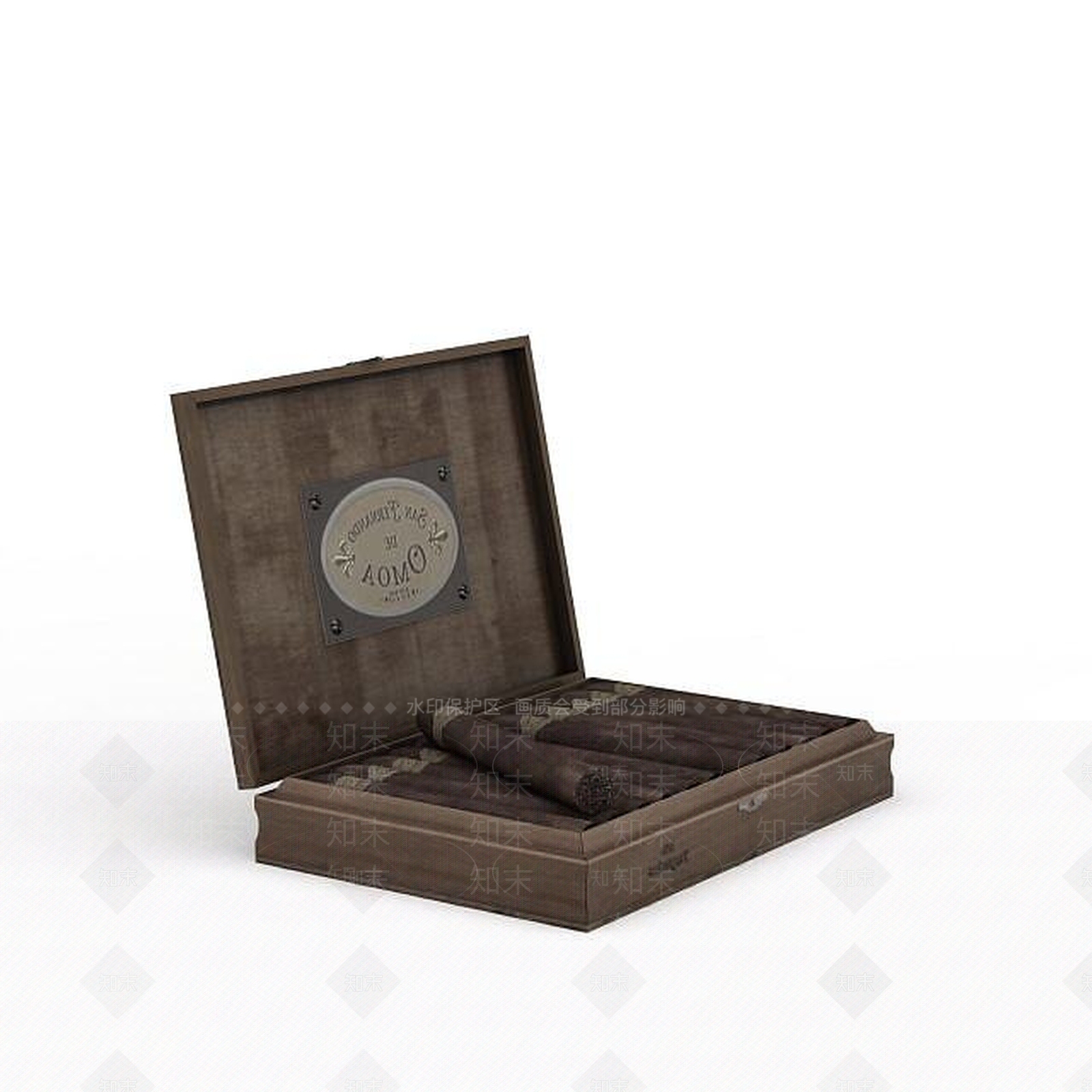 现代复古雪茄饰品3D模型下载【ID:1196497238】