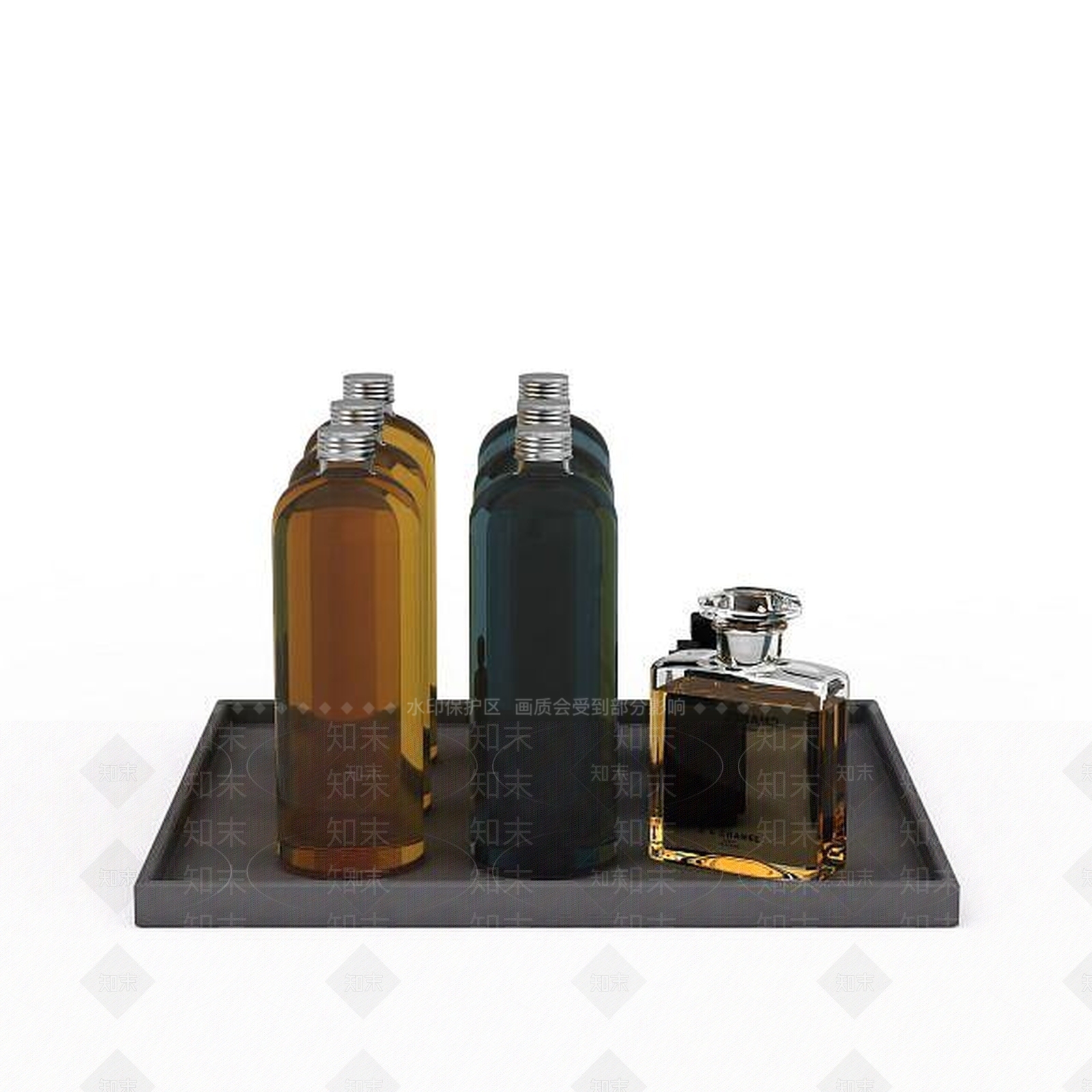 现代玻璃酒瓶3D模型下载【ID:1196496429】