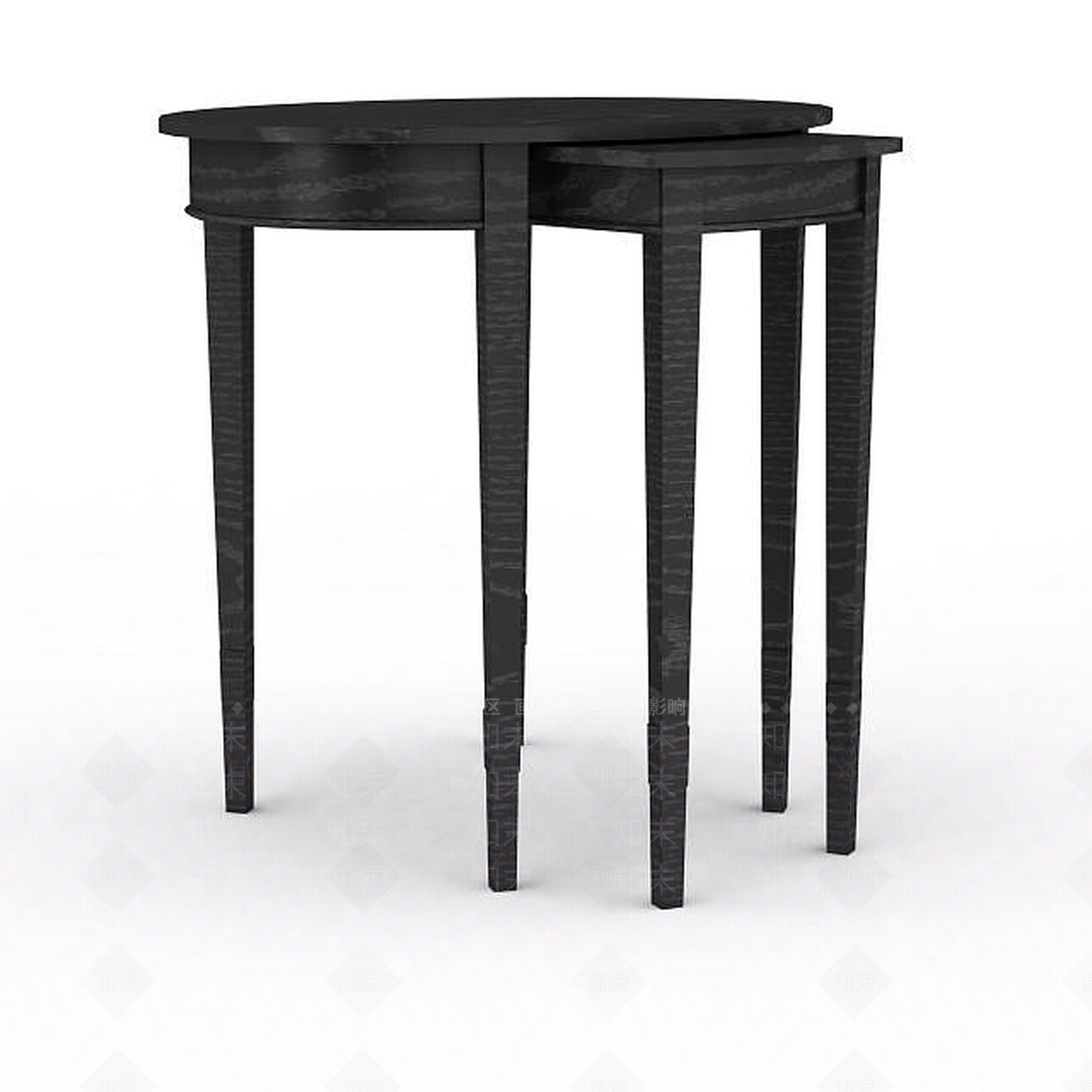 现代黑色实木桌3D模型下载【ID:1196497392】