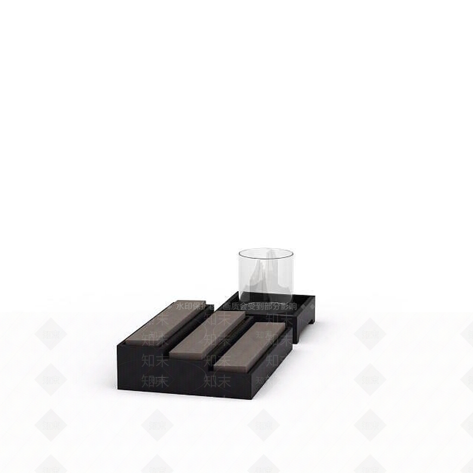 现代黑色木质饰品3D模型下载【ID:1196496530】