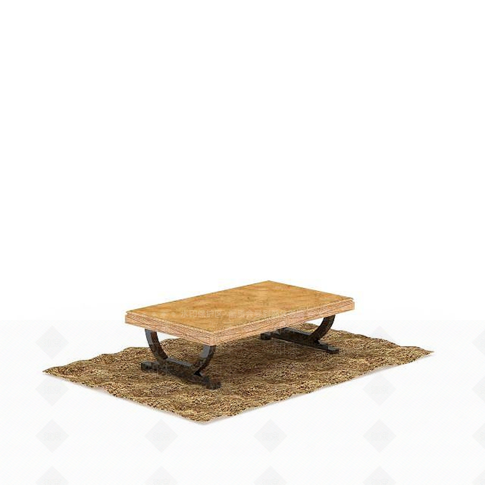 现代黄色长形桌3D模型下载【ID:1196499554】