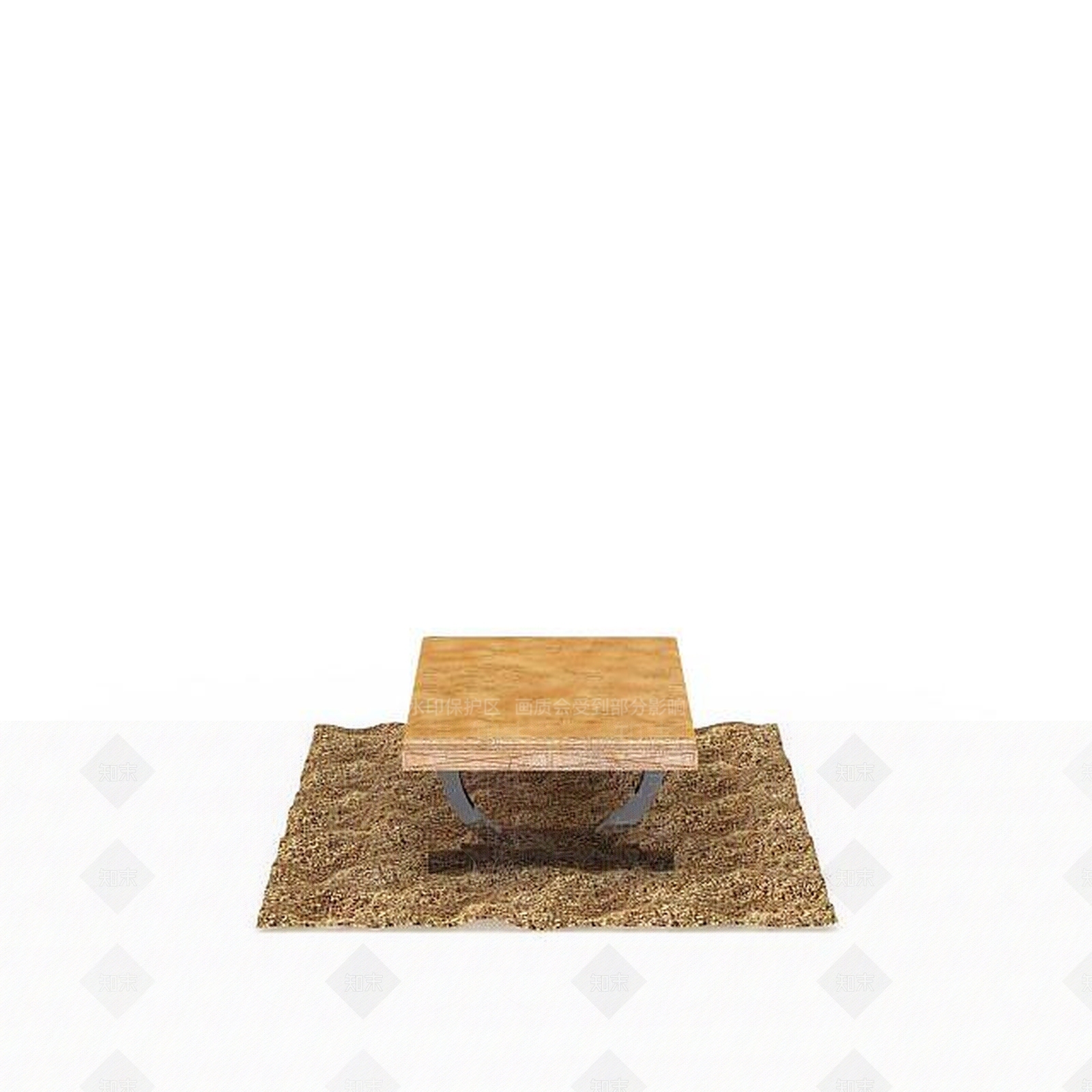 现代黄色长形桌3D模型下载【ID:1196499554】