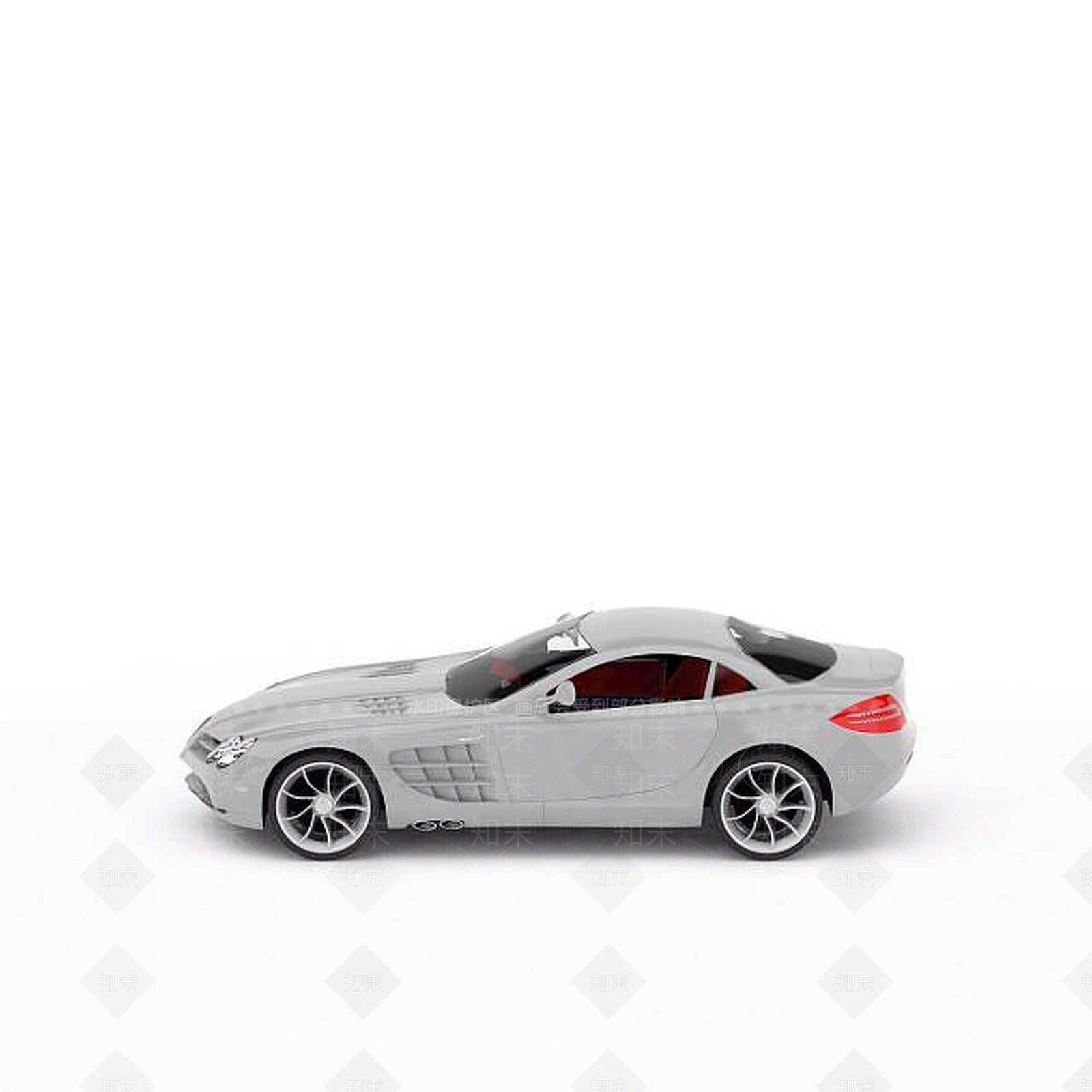 现代银白色奔驰汽车3D模型下载【ID:1196321332】